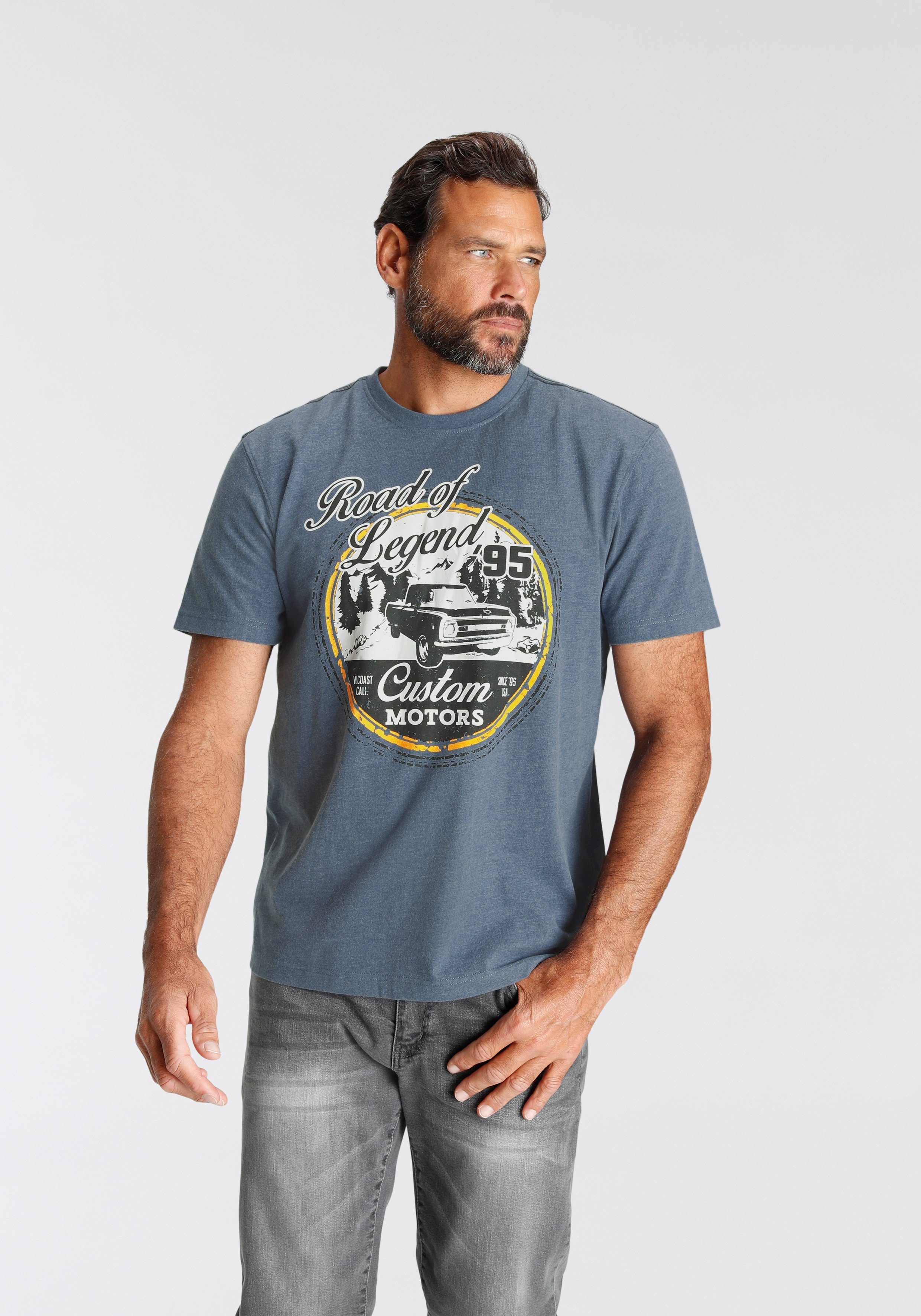 Man's World T-shirt Korte mouwen, gemêleerd, ronde hals, van single jersey
