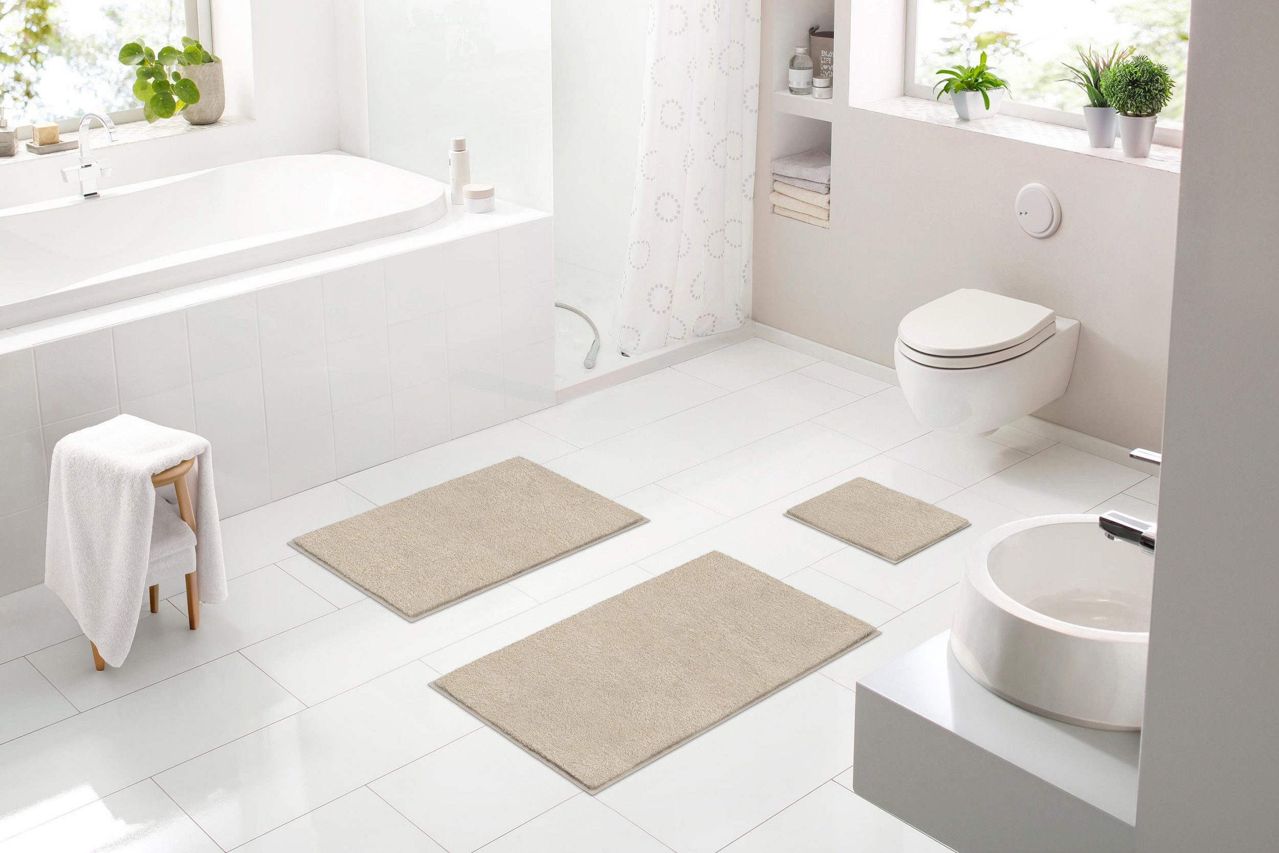 Linea Due Badmat Ayla (1 stuk) badmatten beige