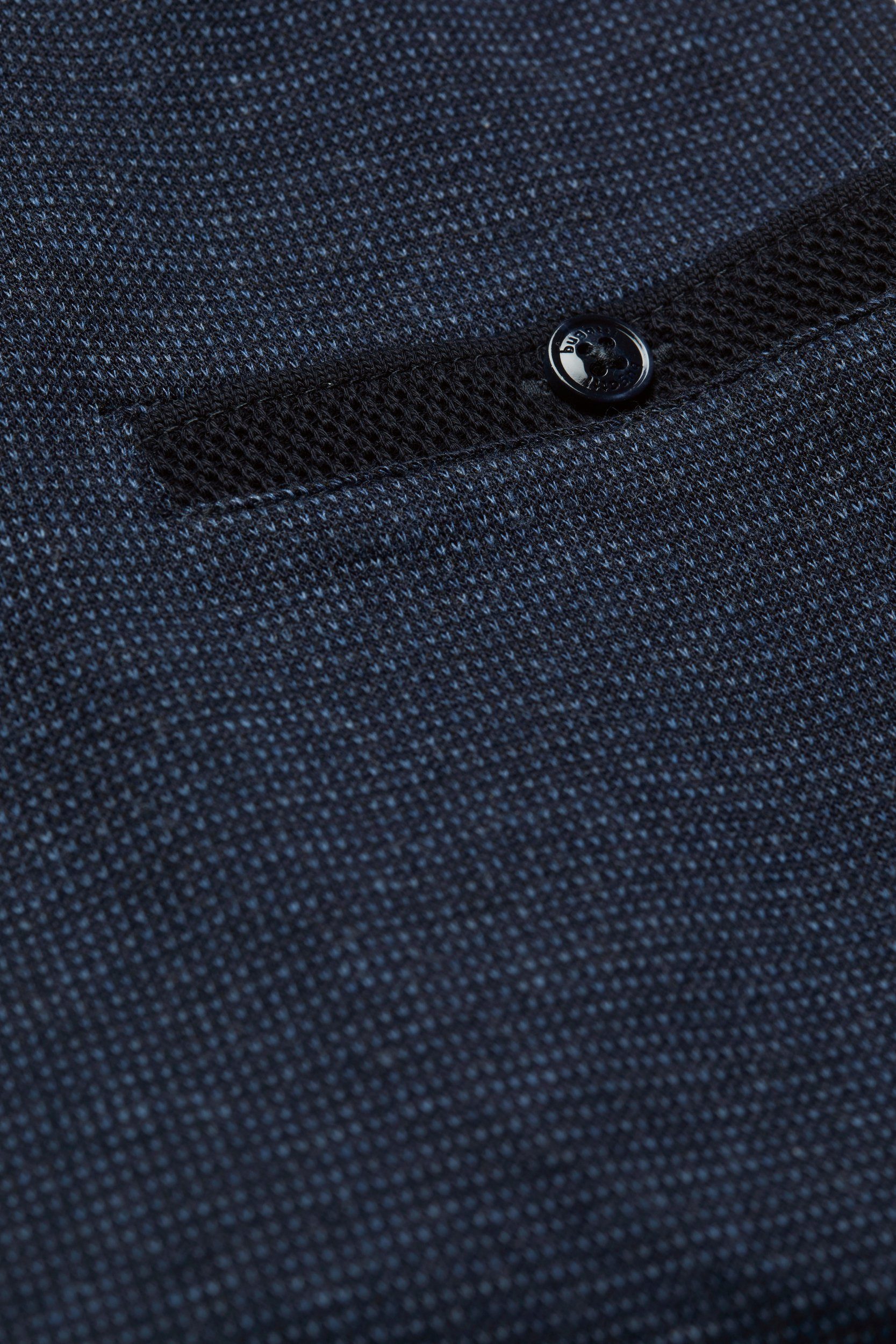 Bugatti Poloshirt met lange mouwen in 2-tone-look