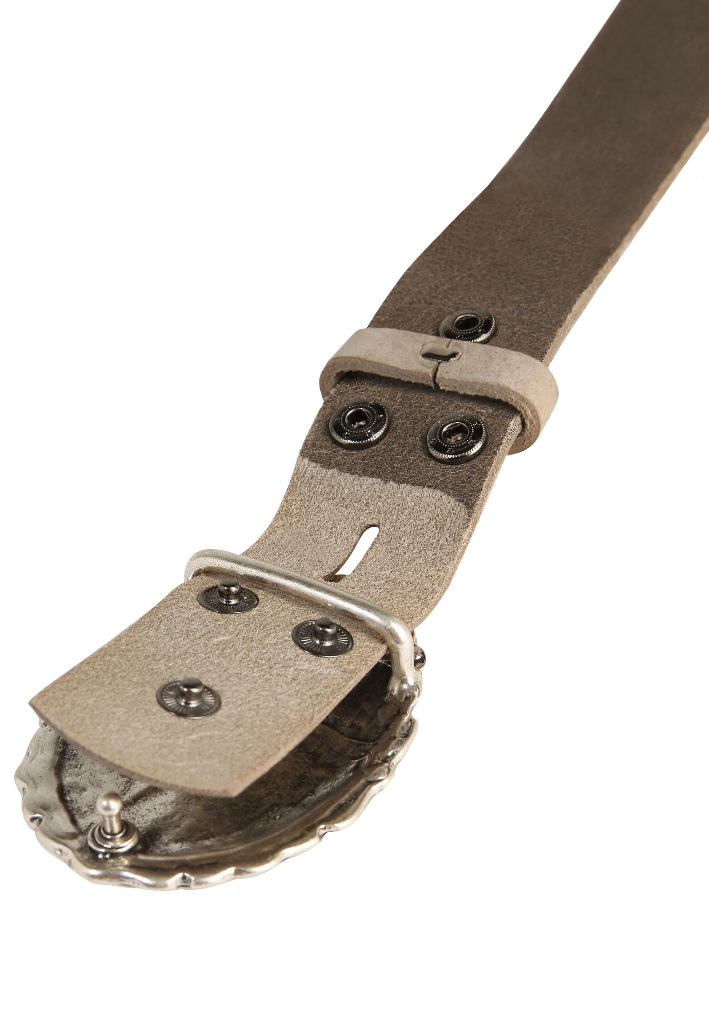 RETTUNGSRING by showroom 019° Leren riem met verwisselbare sluiting "ovaal nieten met strass"