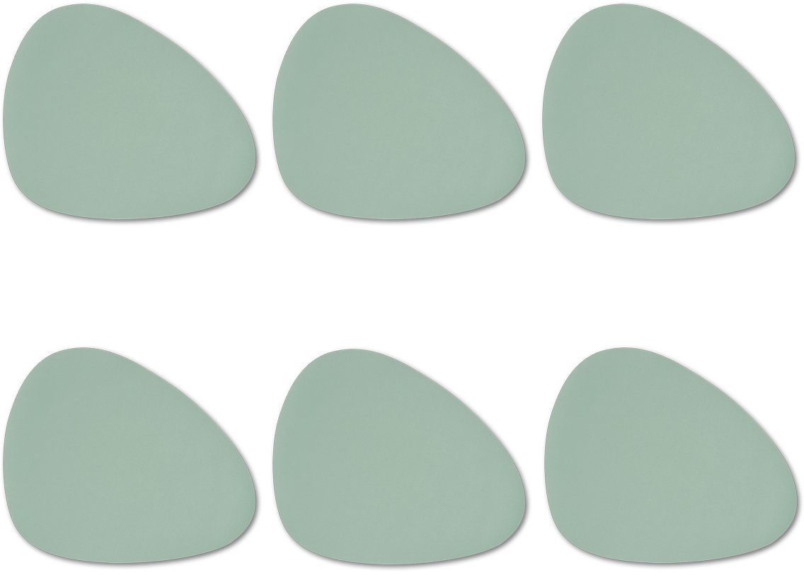 Zeller Present Set placemats Kunstleer, afneembaar (6 stuks)