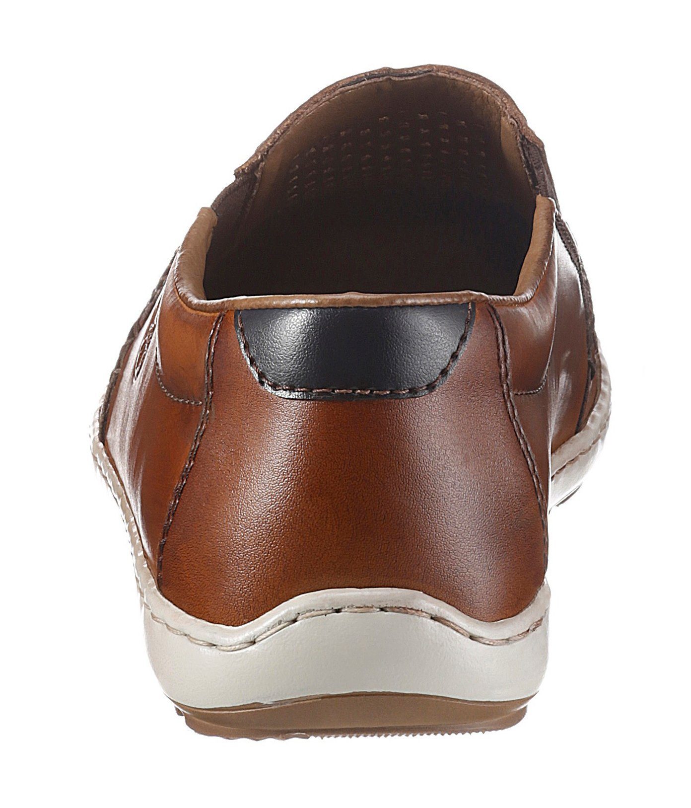 Rieker Instappers Slip-on sneaker, instapschoen, loafer met geperforeerde bovenkant
