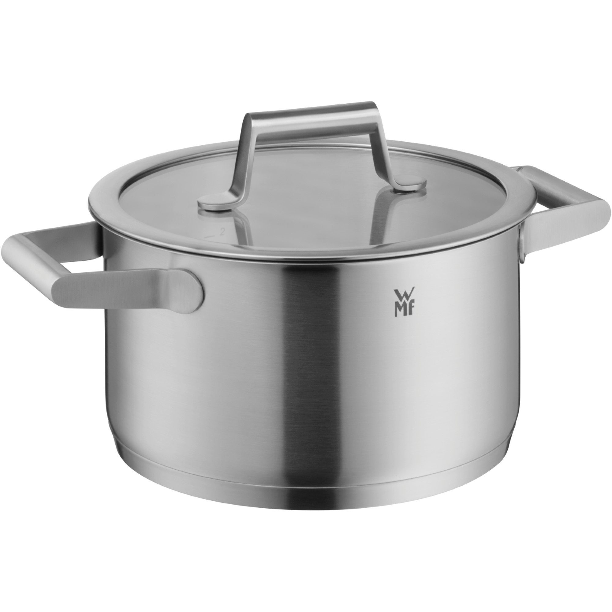 WMF Pannenset Comfort Line Inductie, kookpan set met glazen deksel, gematteerd Pannen set stapelbaar, geschikt voor alle soorten fornuizen, binnenschaalverdeling (set, 5-delig)