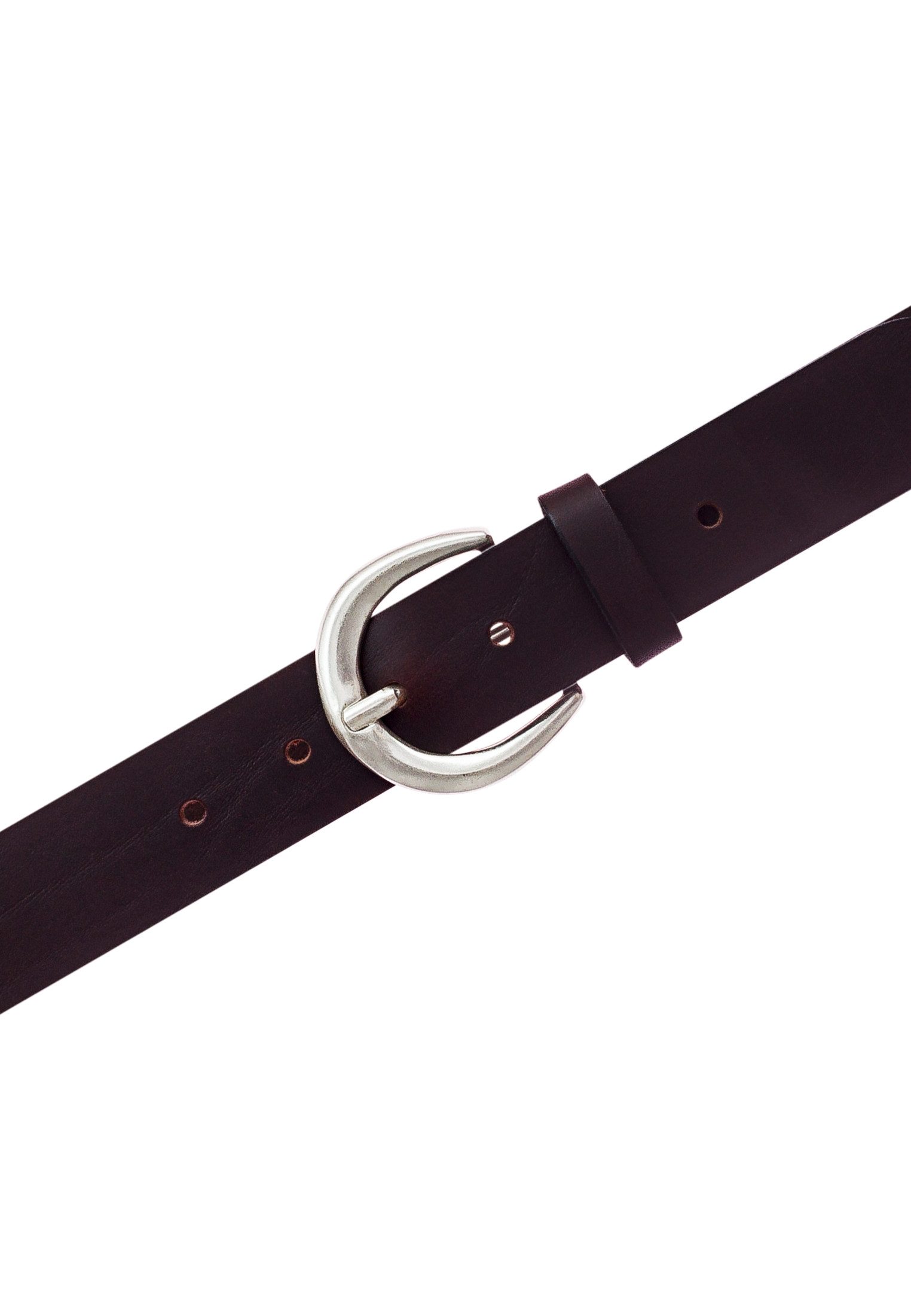 MUSTANG Leren riem Sluiting in gepolijst zilverkleur, 3,5 cm breed (1 stuk)
