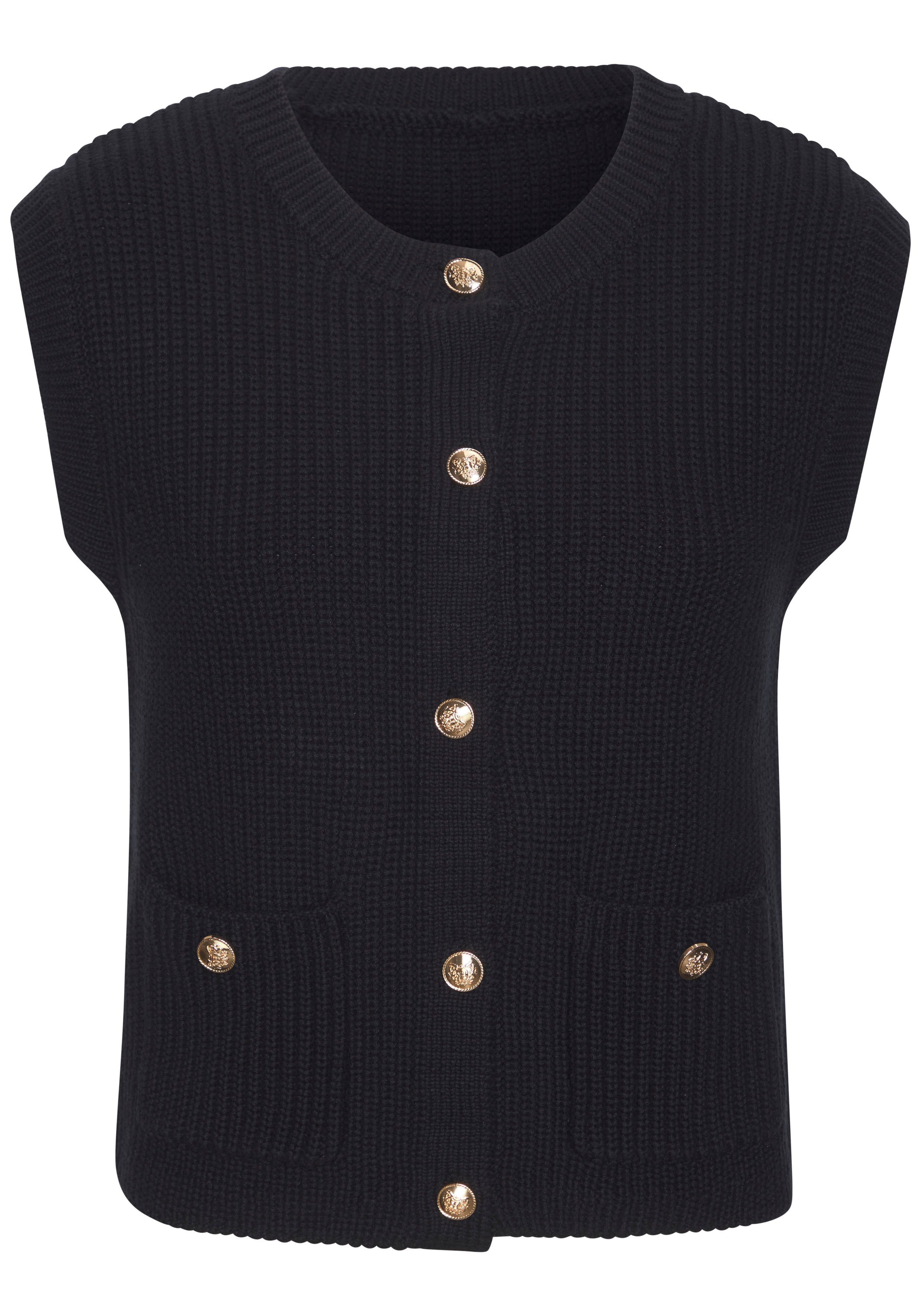 Lascana Mouwloos vest met knoopsluiting, mouwloze gebreide trui, elegant, chic