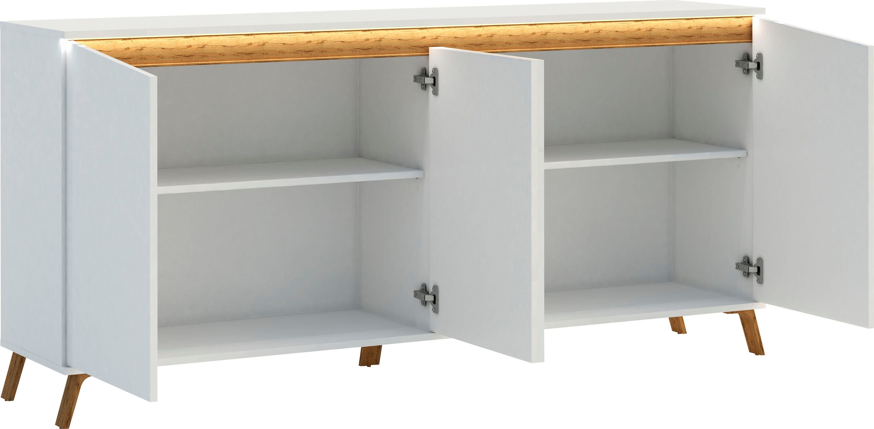 INOSIGN Dressoir ALADINO Breedte 184 cm, compleet hoogglans, zonder verlichting
