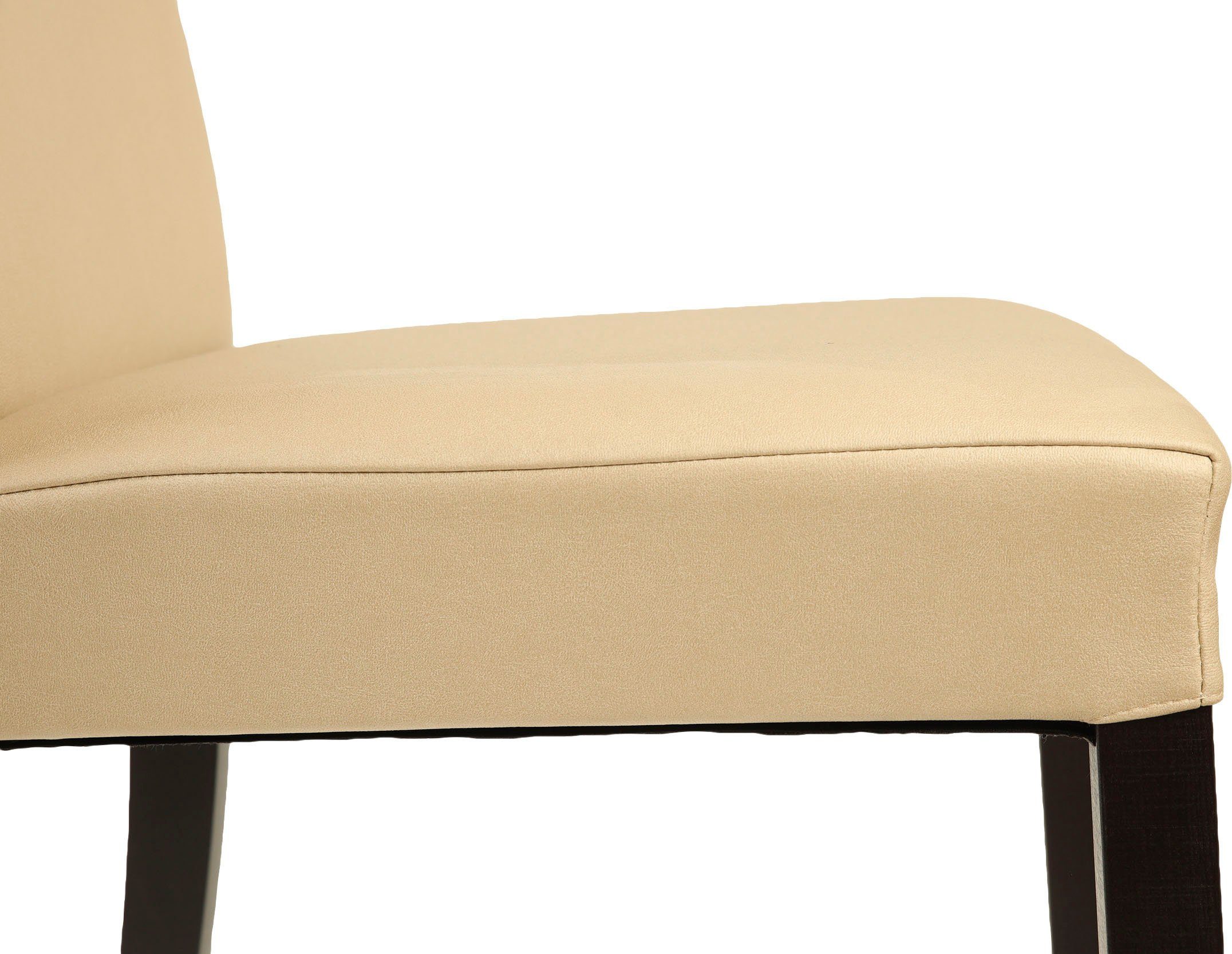 Home affaire Stoel met 4 poten Nina robuuste microvezel, frame naturel-beuken of wengé gelakt (set, 2 stuks)