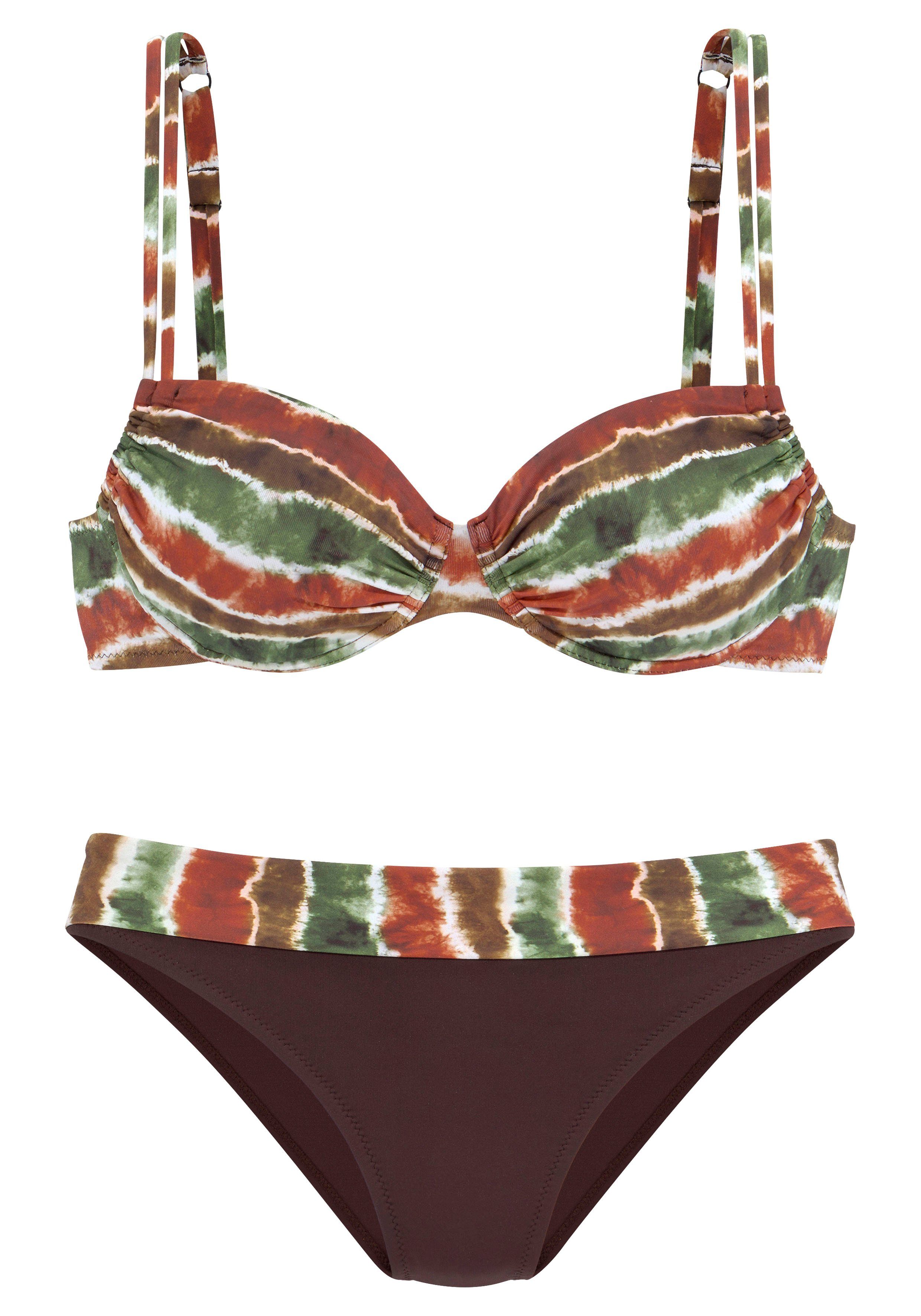 Jette Joop Beugelbikini in batik-look