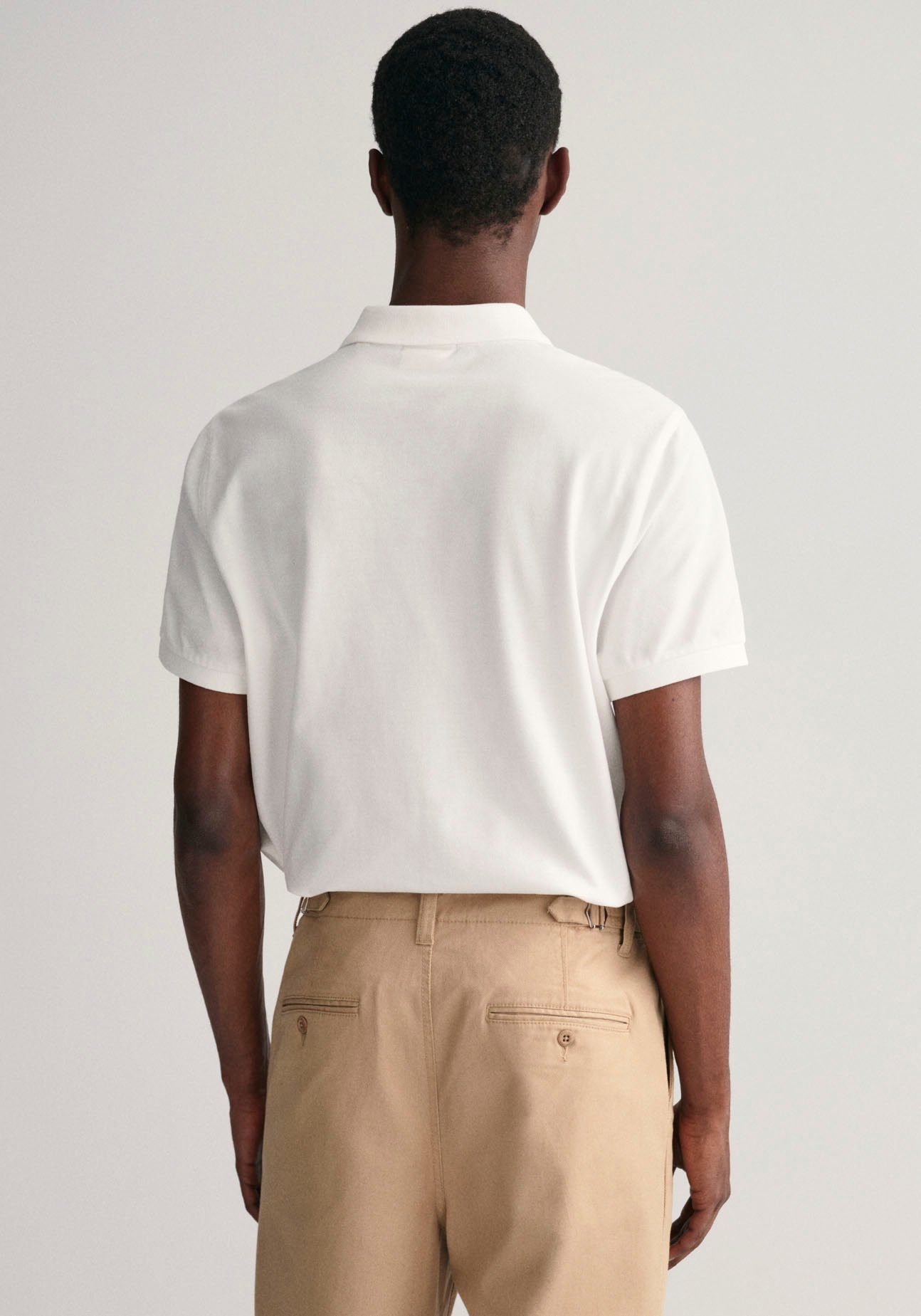 Gant Poloshirt REG SHIELD SS PIQUE POLO met logo en platte breikraag 100% katoen pique