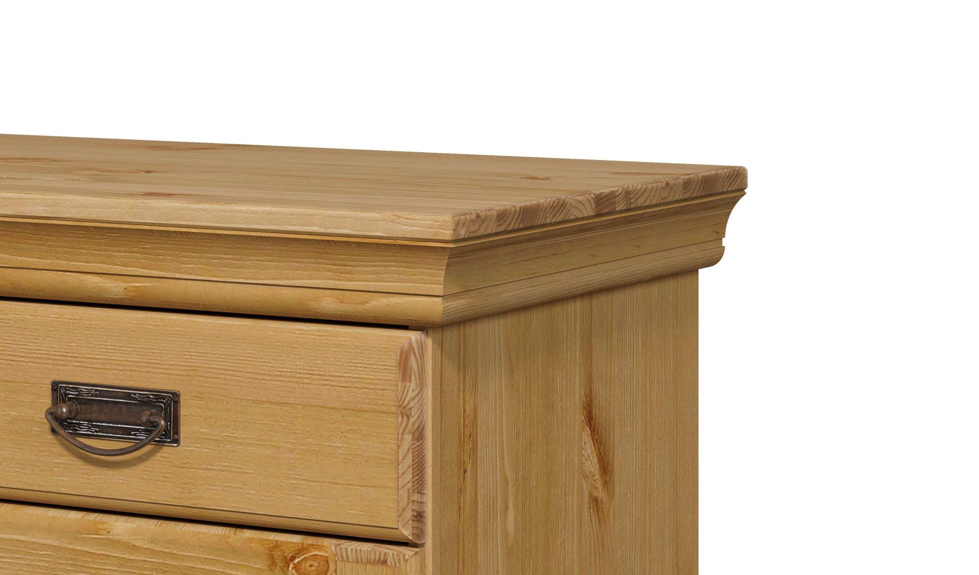 Home affaire Buffetkast Rügen gecertificeerd massief hout, hoogte 168 cm, in landhuisstijl