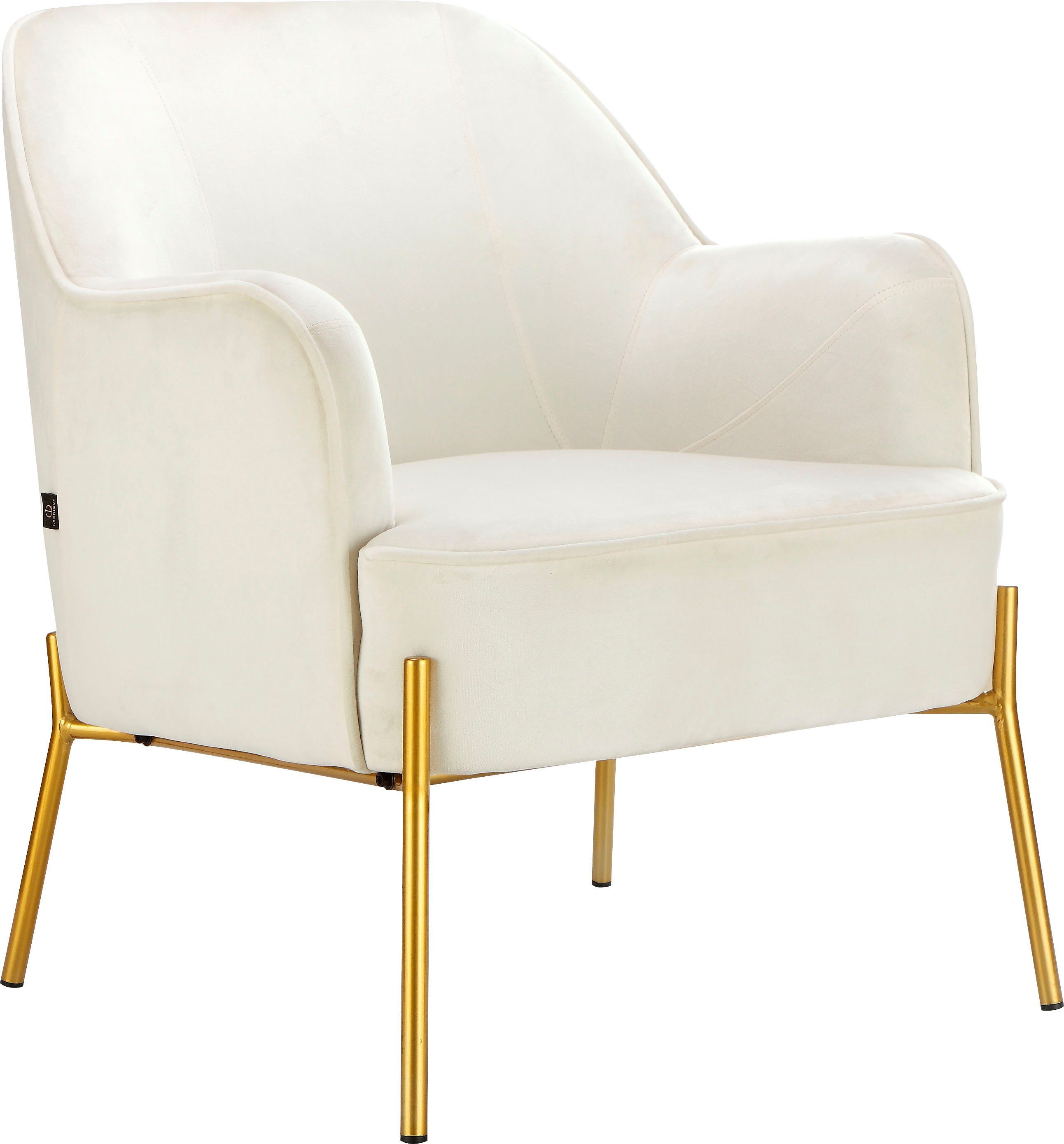 Leonique Fauteuil Runa Fluwelen bekleding, in vier kleurvarianten, zithoogte 44 cm