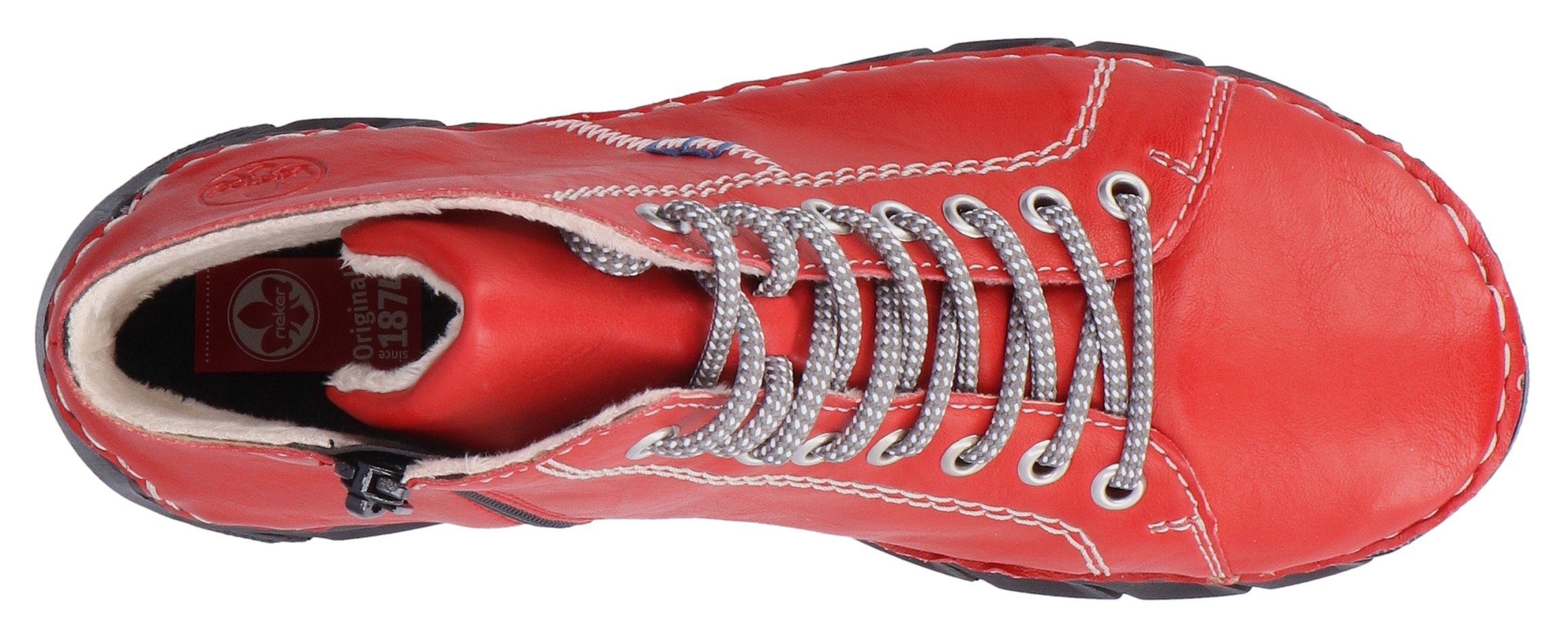 Rieker Hoge veterschoenen , veterschoen, high top sneaker, veterschoen met contraststiksel
