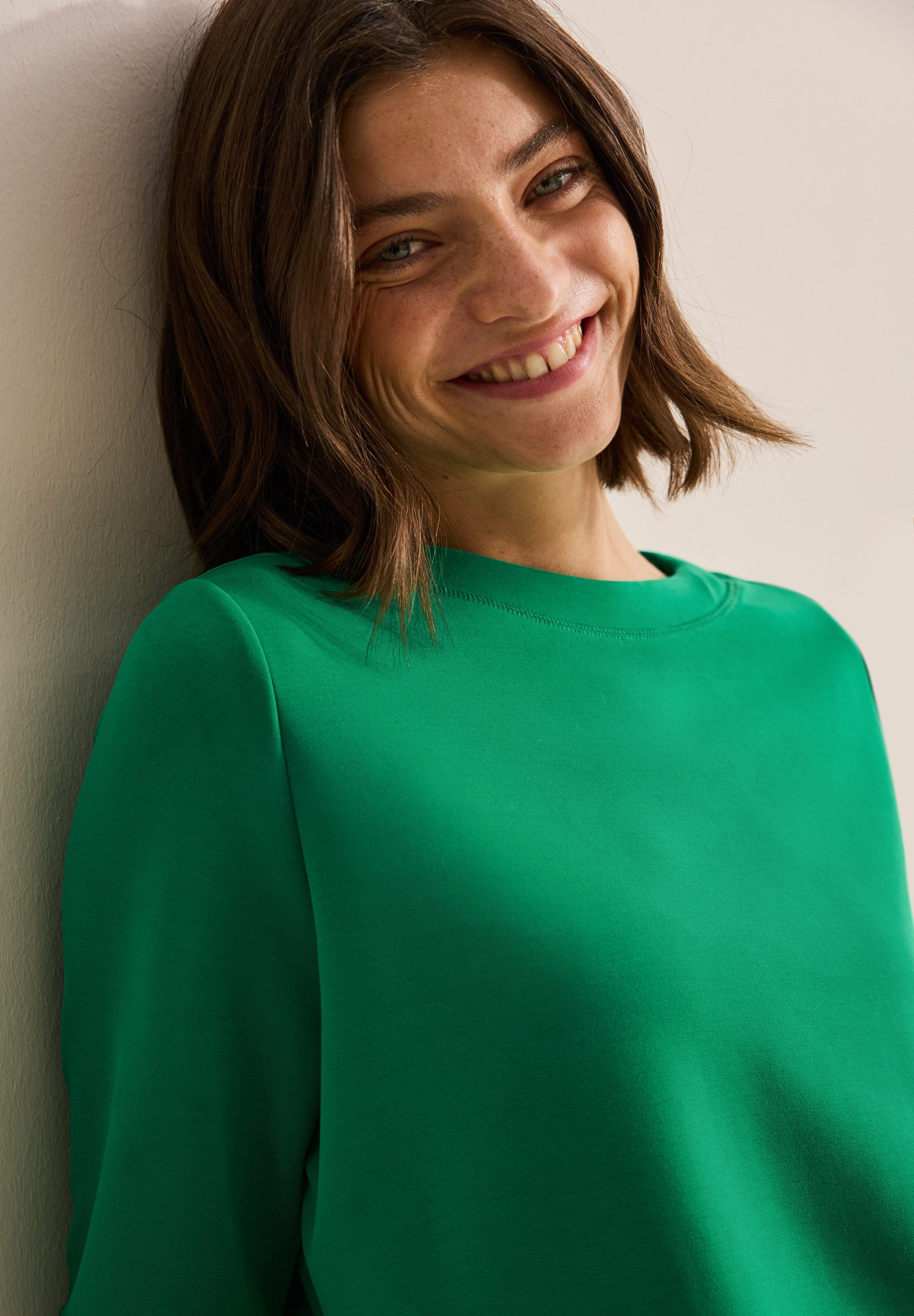 Cecil Sweatshirt korte mouwen, met u-hals