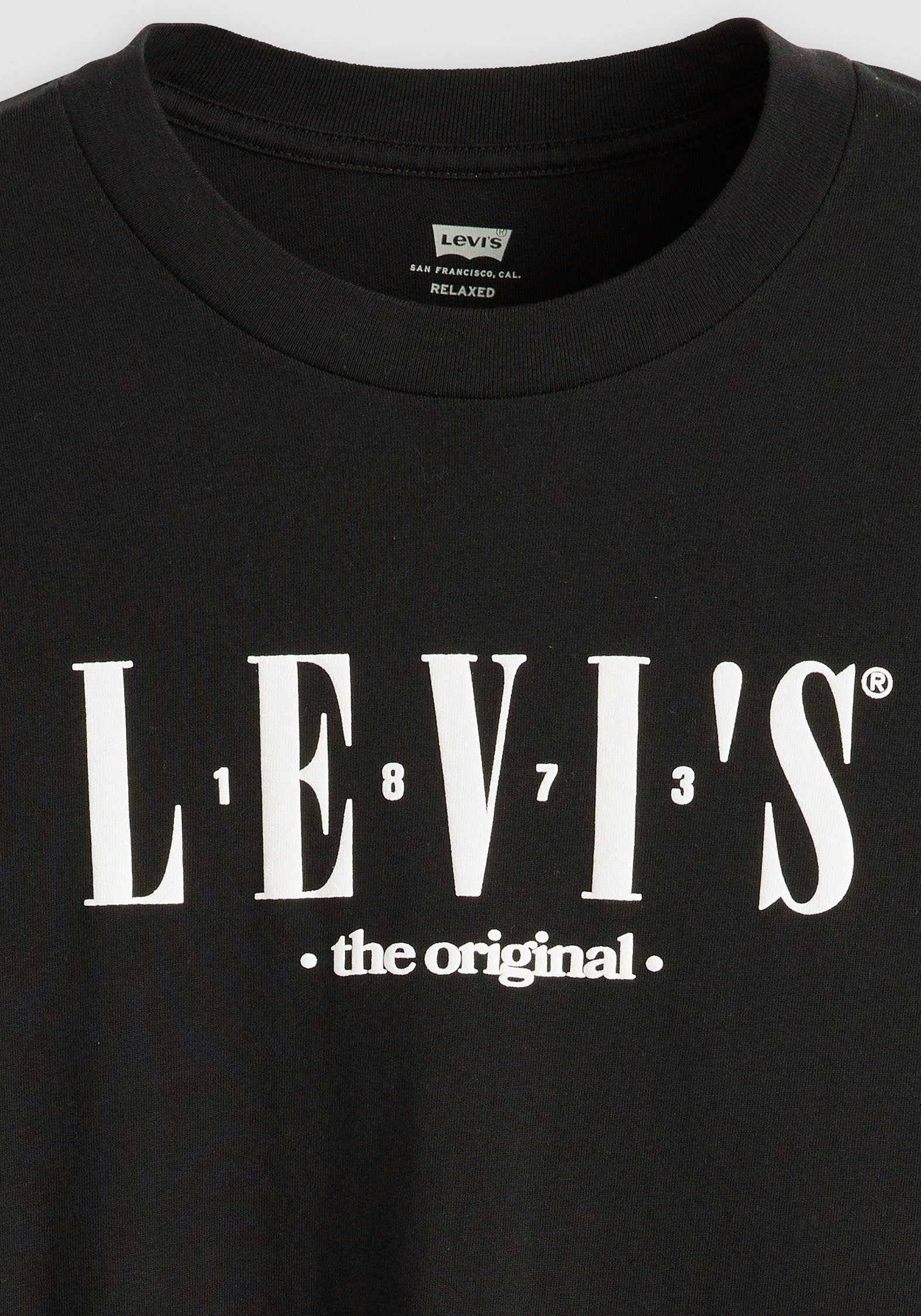 Levi's® Shirt met lange mouwen met een logo-opschrift