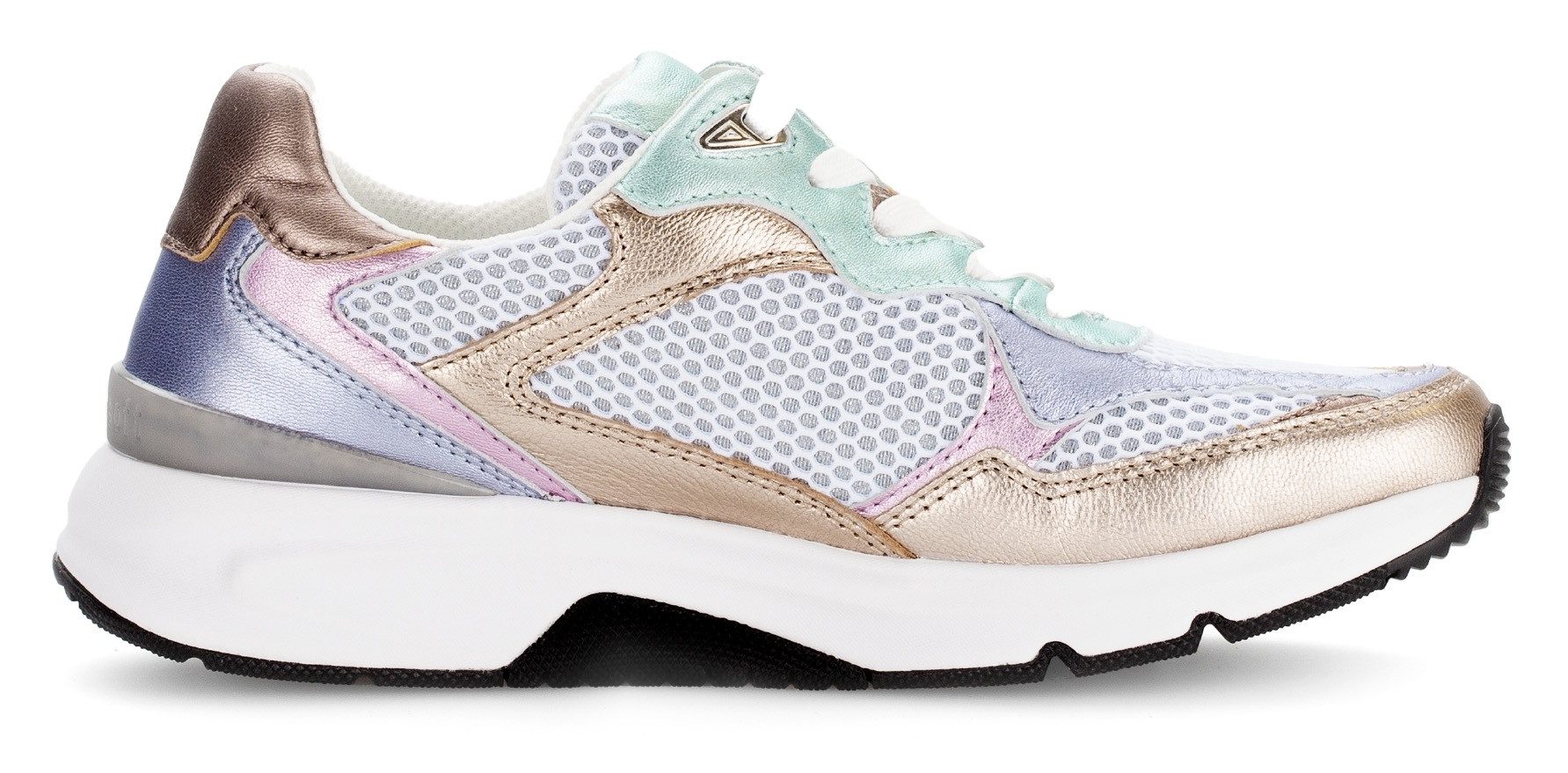 Gabor Rollingsoft Sneakers met sleehak , vrijetijdsschoen, halfschoen, veterschoen met gepolsterde schacht