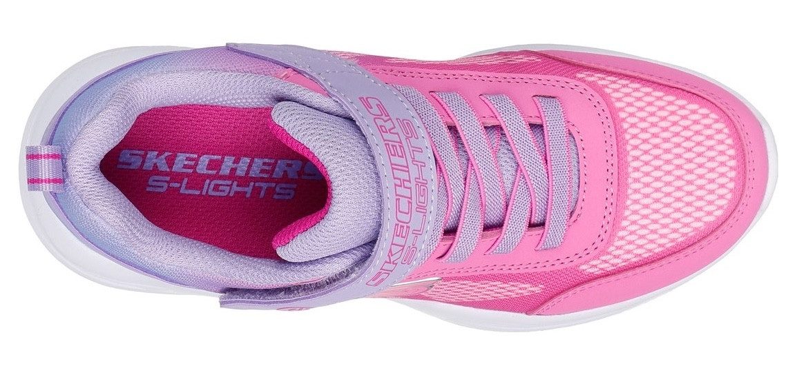 Skechers Sneakers SKECHERS SOLA GLOW LIGHTS , slip-on sneaker, blink-, klittenbandsluiting, maat sjabloon om te downloaden