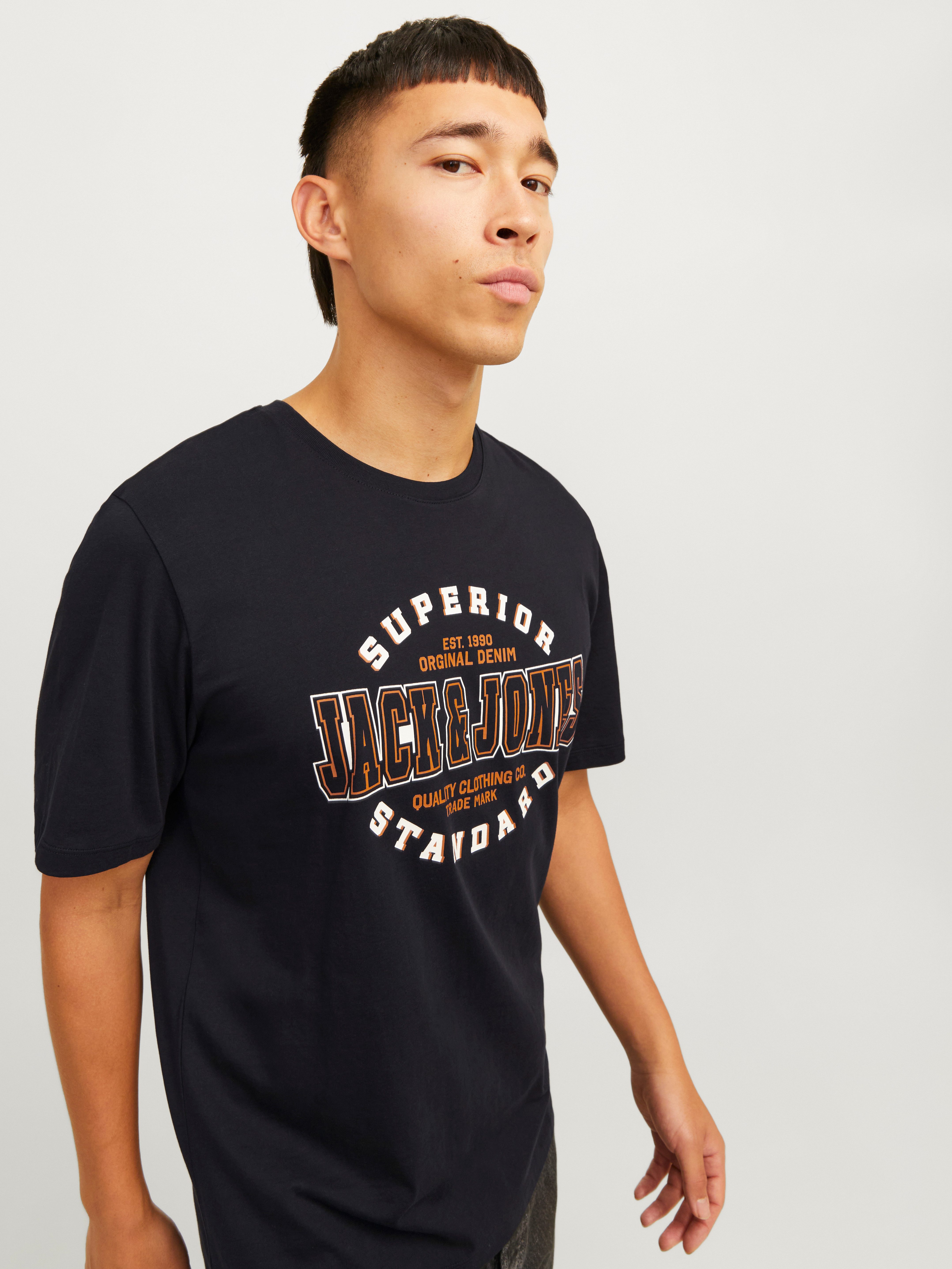Jack & Jones Shirt met ronde hals JJELOGO TEE SS O-NECK 2 COL AW24 SN