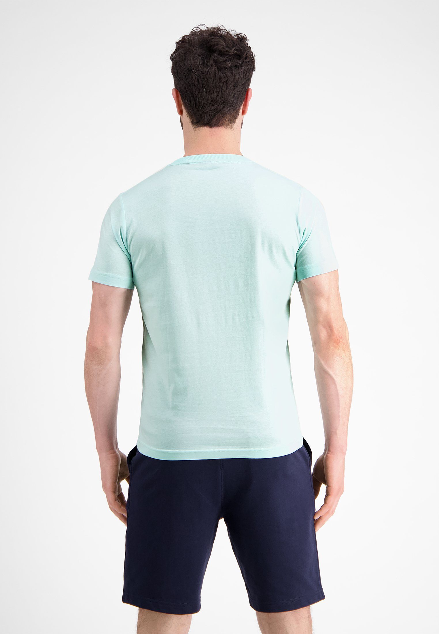 Lerros T-shirt LERROS T-shirt met borstprint *Follow the sun*