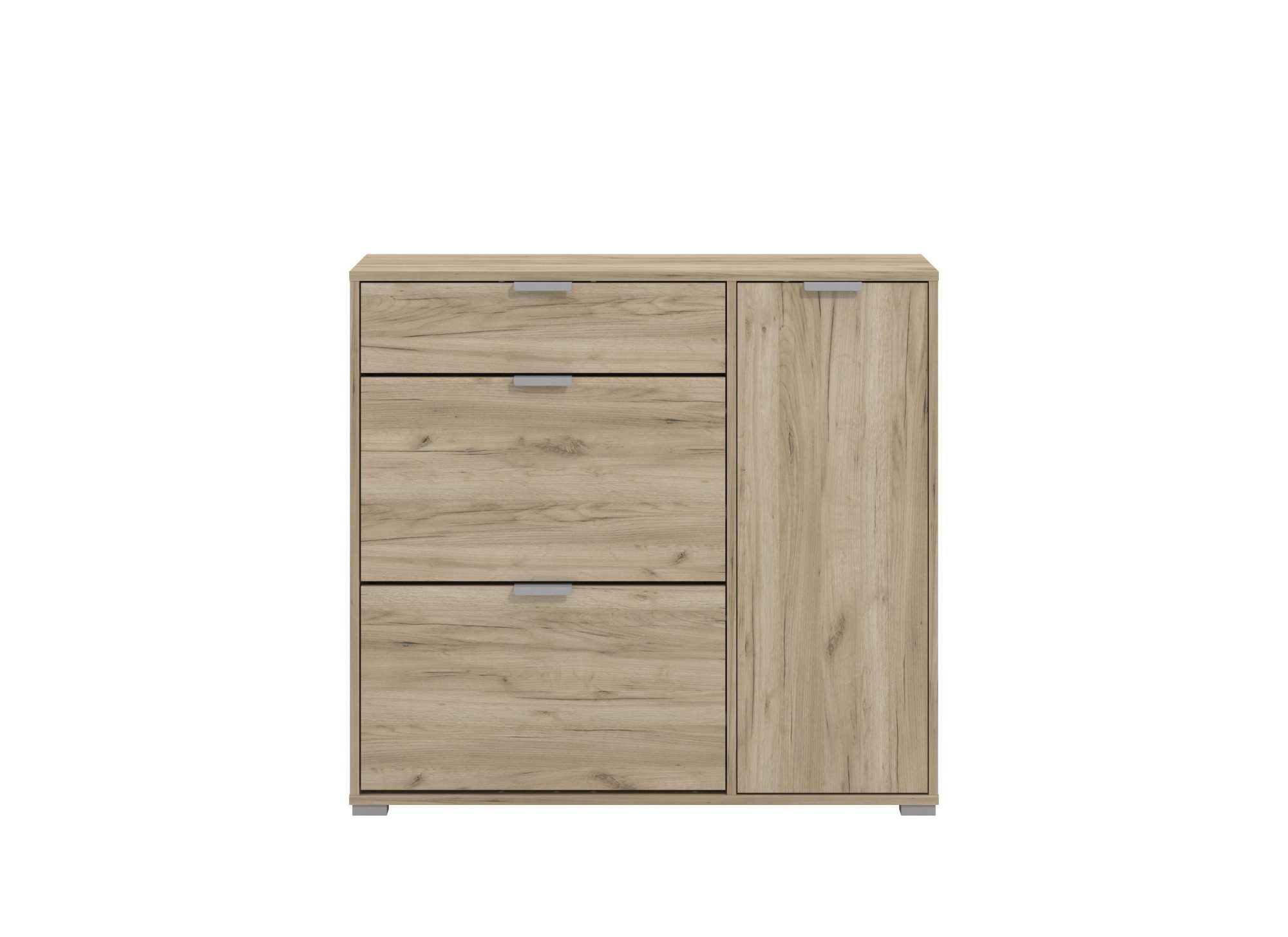 INOSIGN Schoenenkast Arco 2, schoenenkast, schoenenrek, breedte 102 cm 2 kleppen met dubbele schoenrollen, met lade, in moderne kleuren