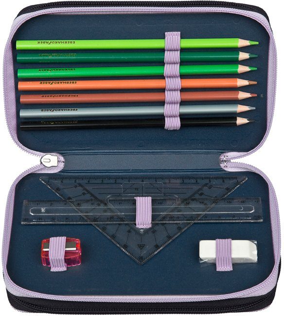 Scooli Etui Tripledecker, Dreamland gevuld, inclusief set vierkant