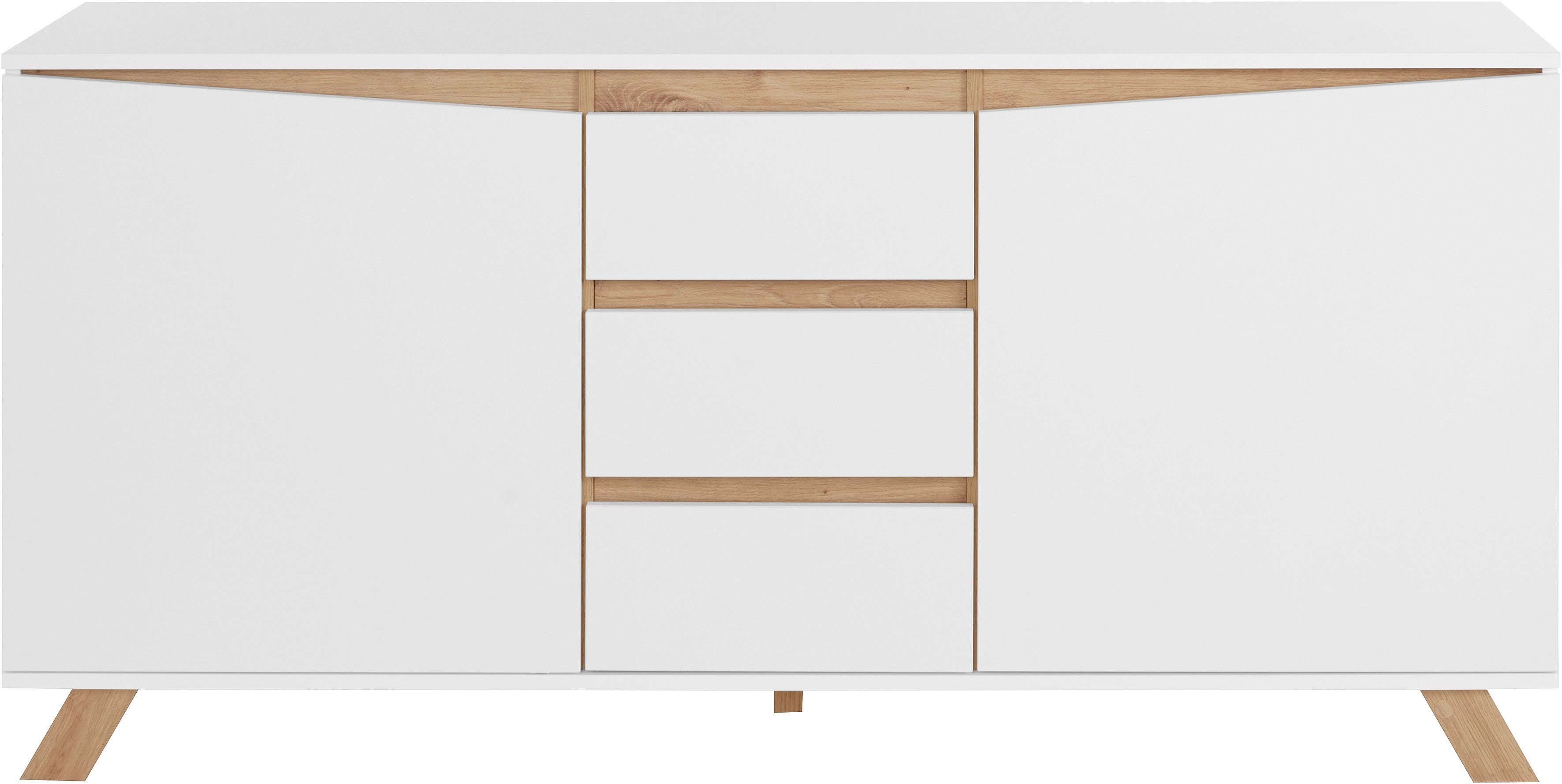 Homexperts Dressoir Vicky , breedte 160 cm of 180 cm, in matwit