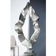 gilde deco-object sculptuur vlam, zilver hoogte 81 cm, van metaal, woonkamer (1 stuk) zilver