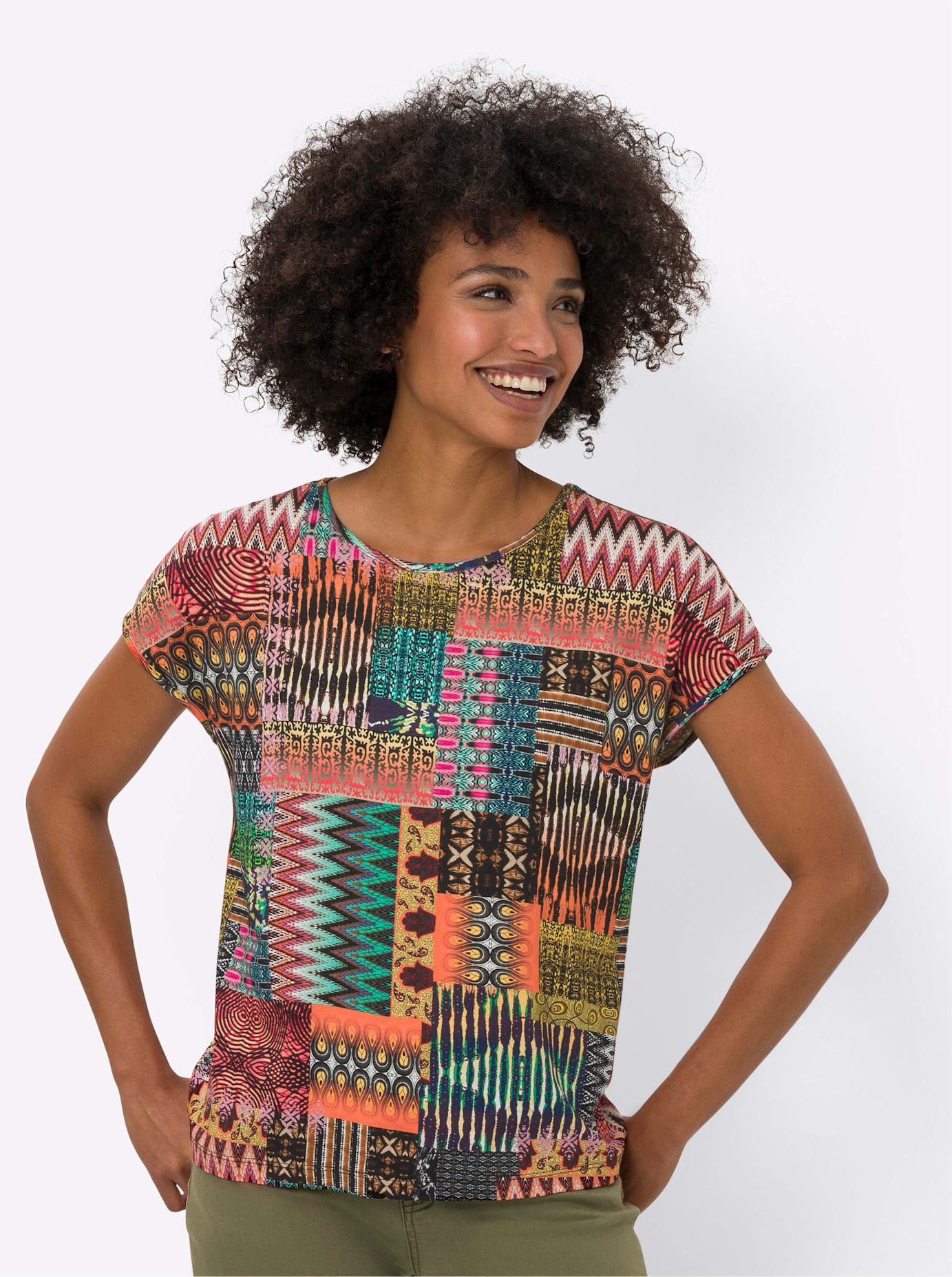 heine Shirt met korte mouwen Gedessineerd shirt (1-delig)