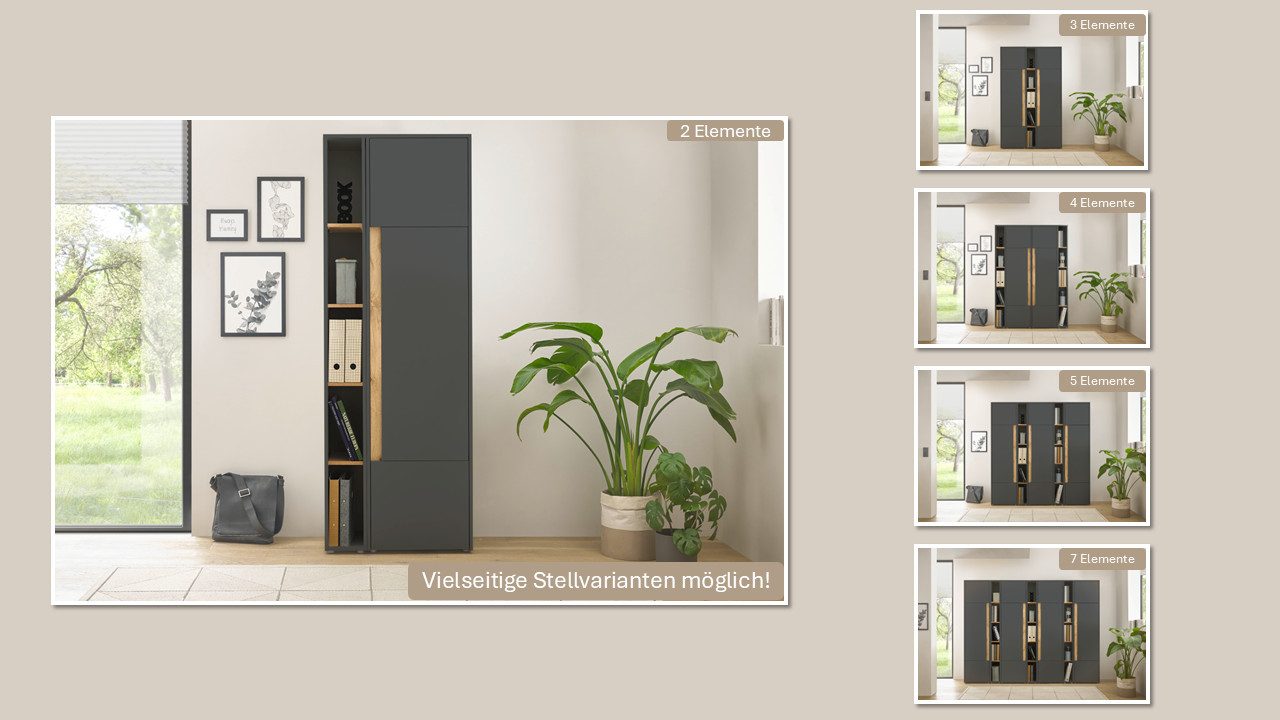 INOSIGN Archiefkast City/Giron Kast tijdloos modern, gezellig thuiskantoor, breedte 50 cm
