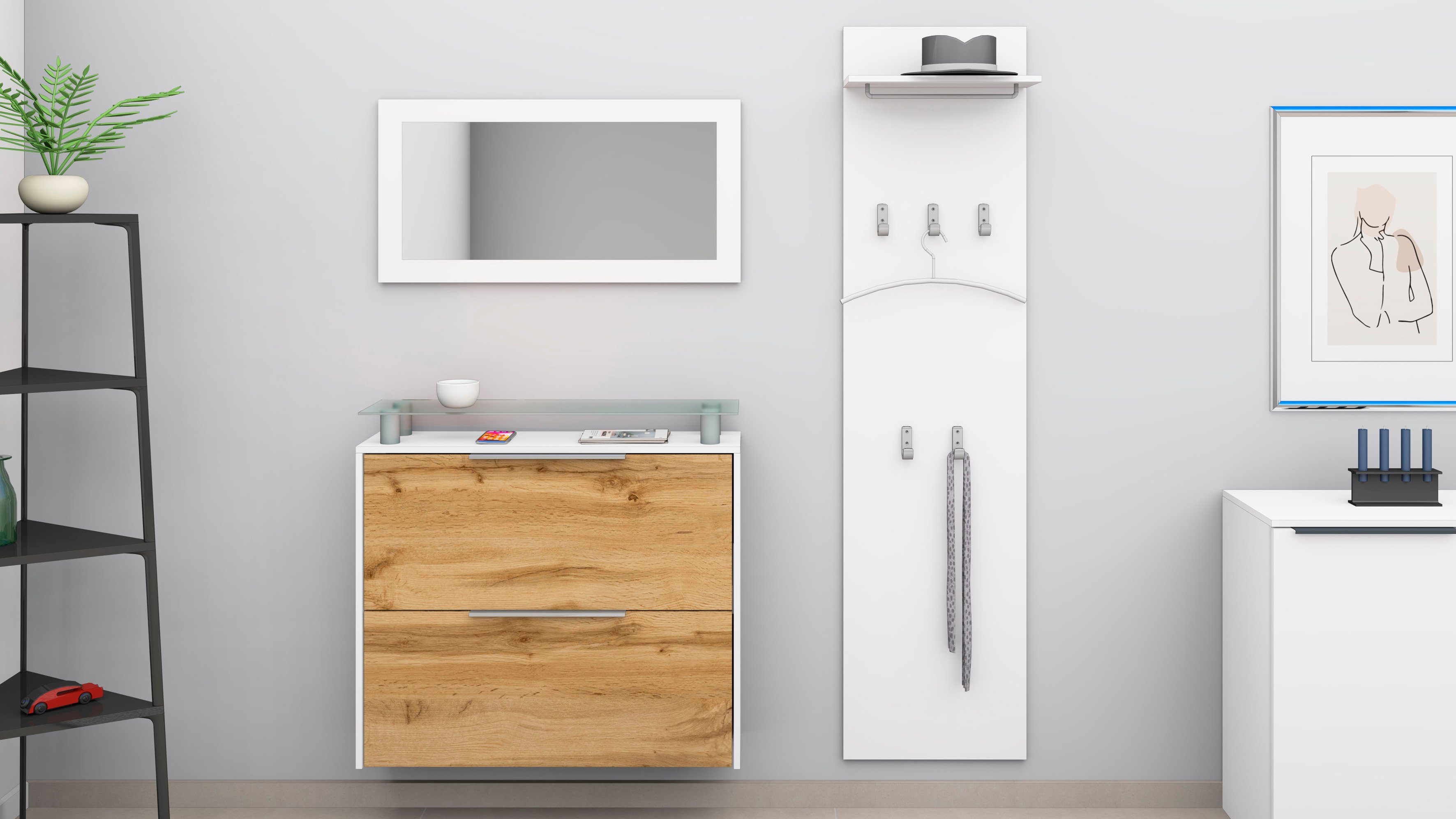 borchardt Möbel Halmeubelset Rena 2(3-delig) (set, 3-delig)