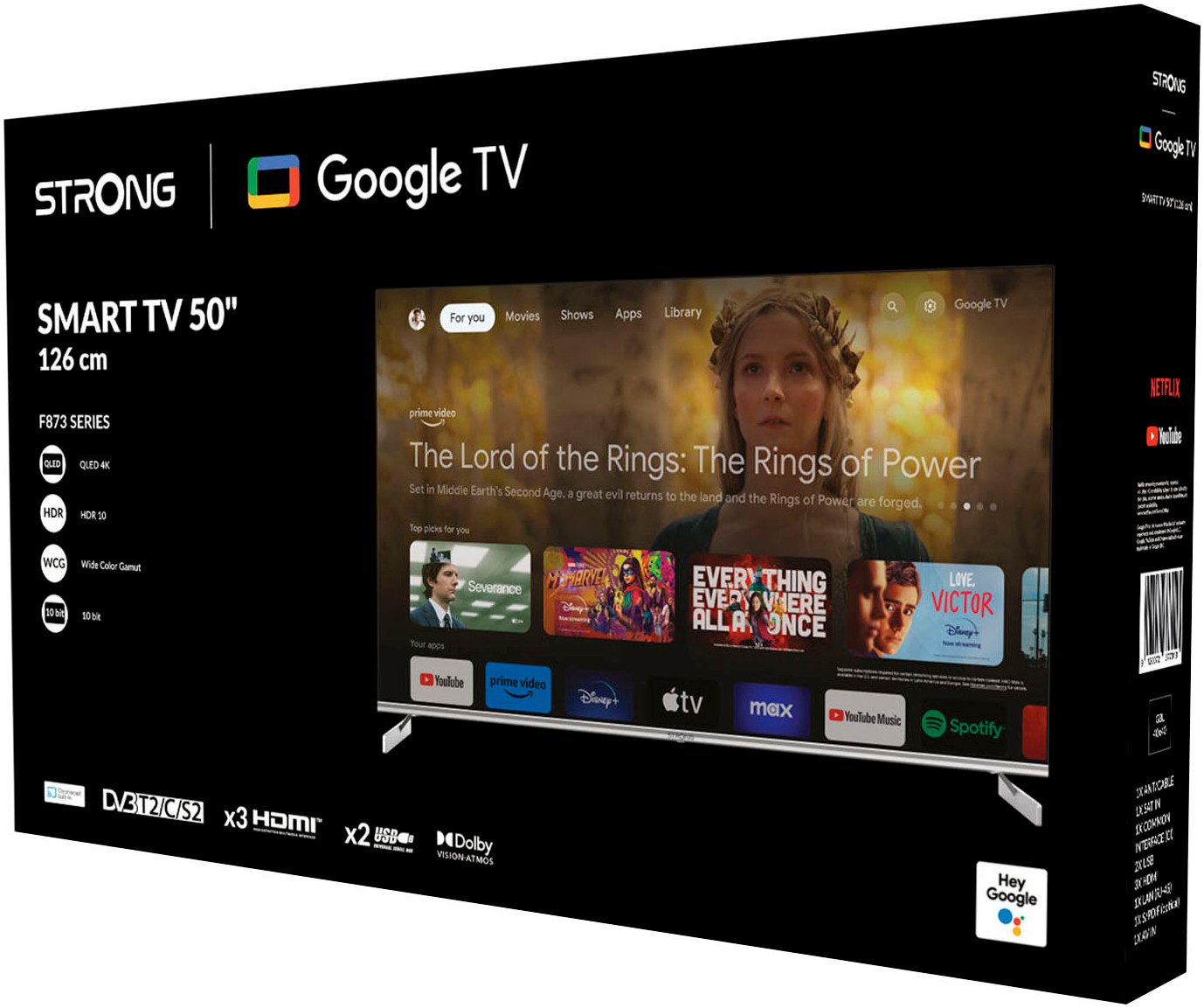 Strong QLED-TV, 126 cm / 50", 4K Ultra HD, Google TV - Smart TV