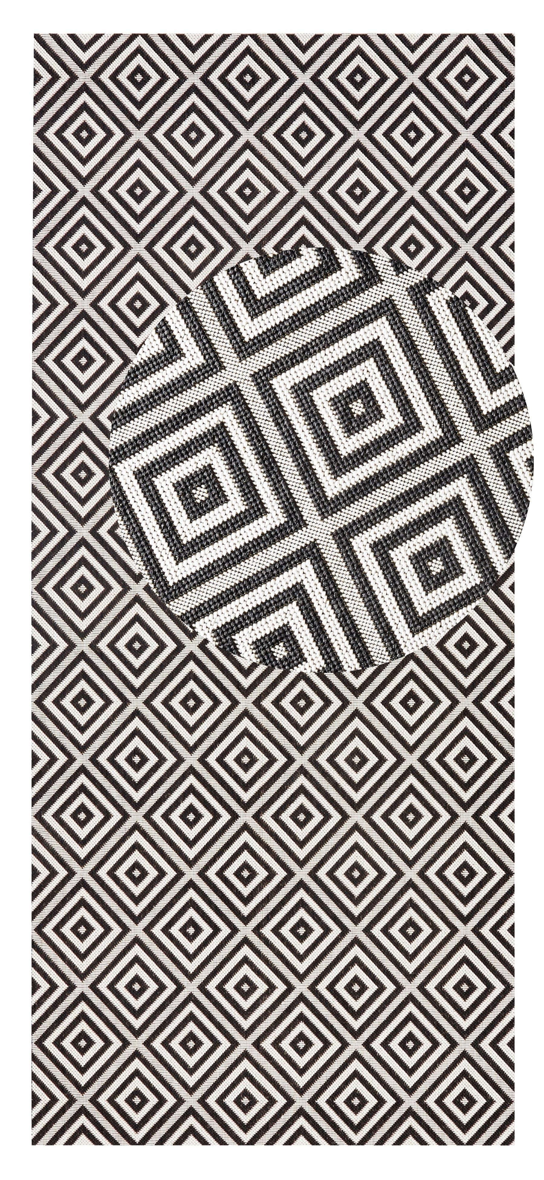 NORTHRUGS Vloerkleed Geruit Binnen- en buitengebruik, loper, weerbestendig, ruit, balkon, tuin, gang