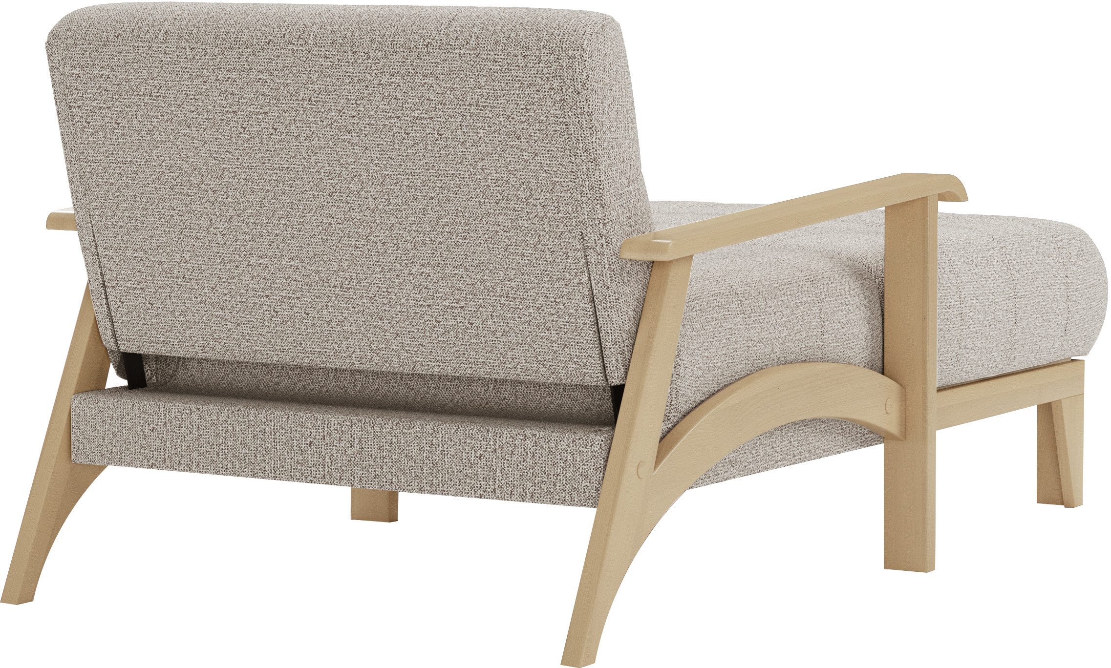 sit&more Récamier Billund Armleuningen van natuurlijk beukenhout, verschillende bekledingen en kleuren
