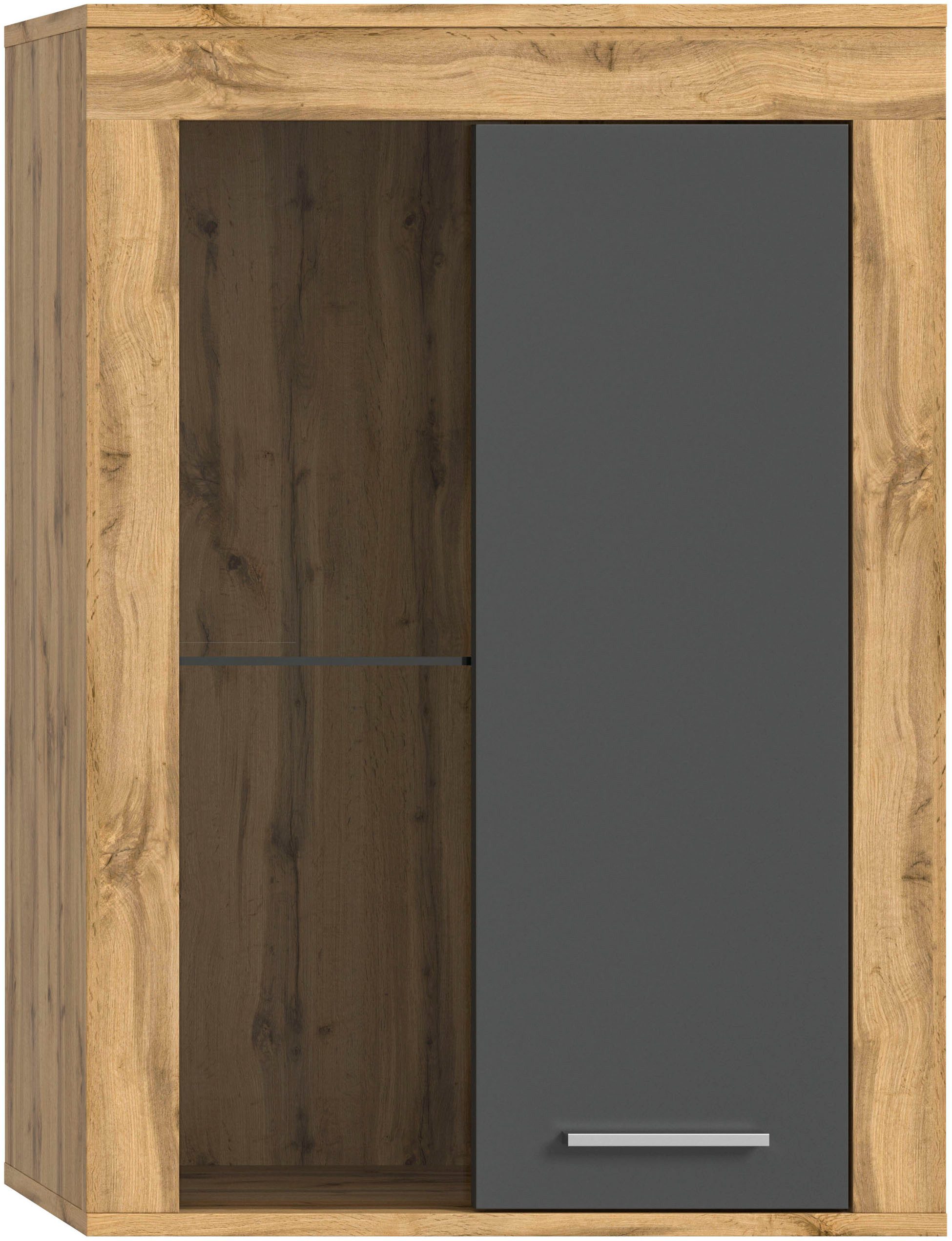 INOSIGN Vitrinekast Aosta, breedte 60 cm, staand of hangend, in verschillende kleuren Deurafdichting verwisselbaar, 1 glazen inlegvloer, hangvitrine, staande vitrine