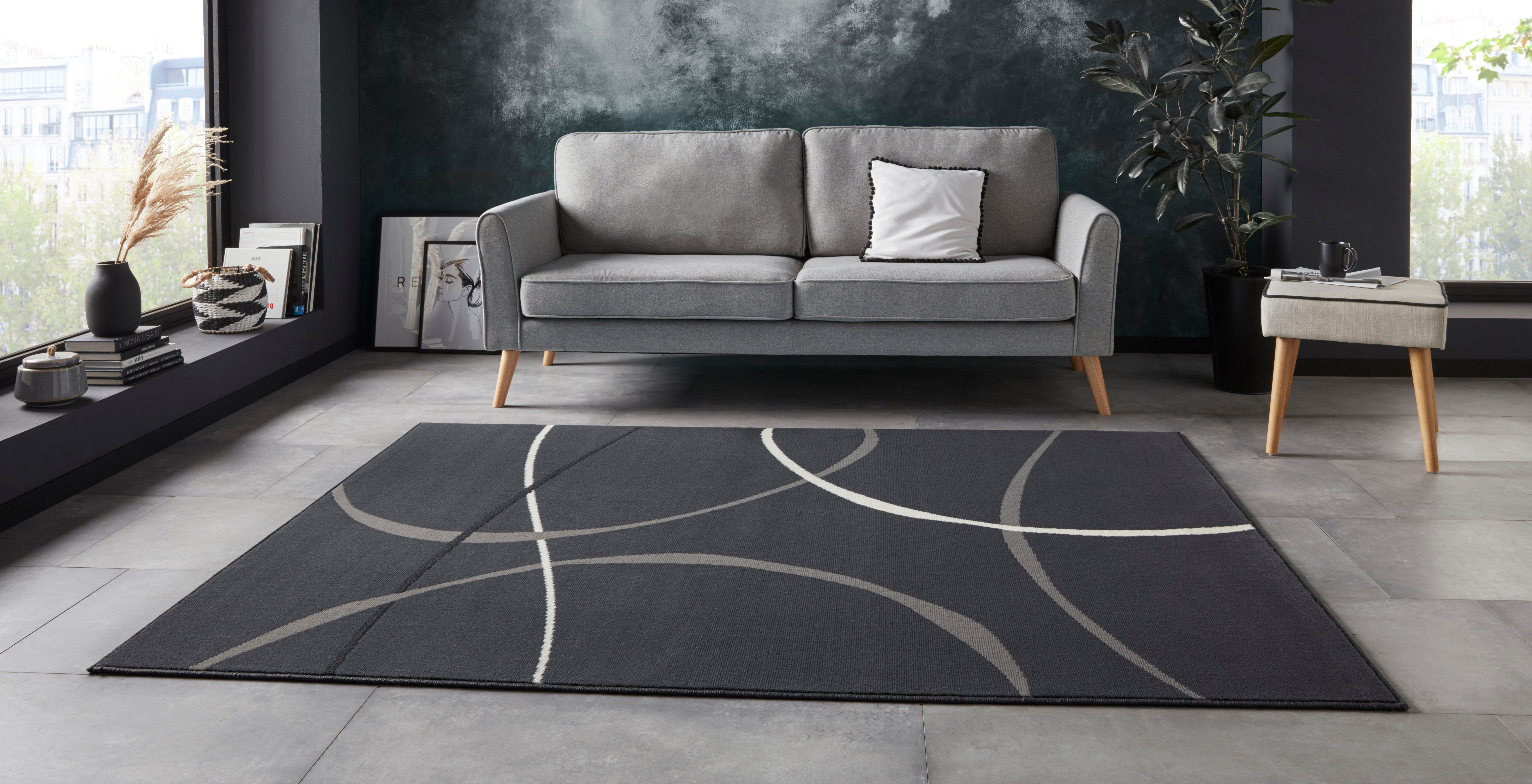 my home Vloerkleed Giles Korte pool, retrodesign, stijlvolle kleurstelling, afgehecht