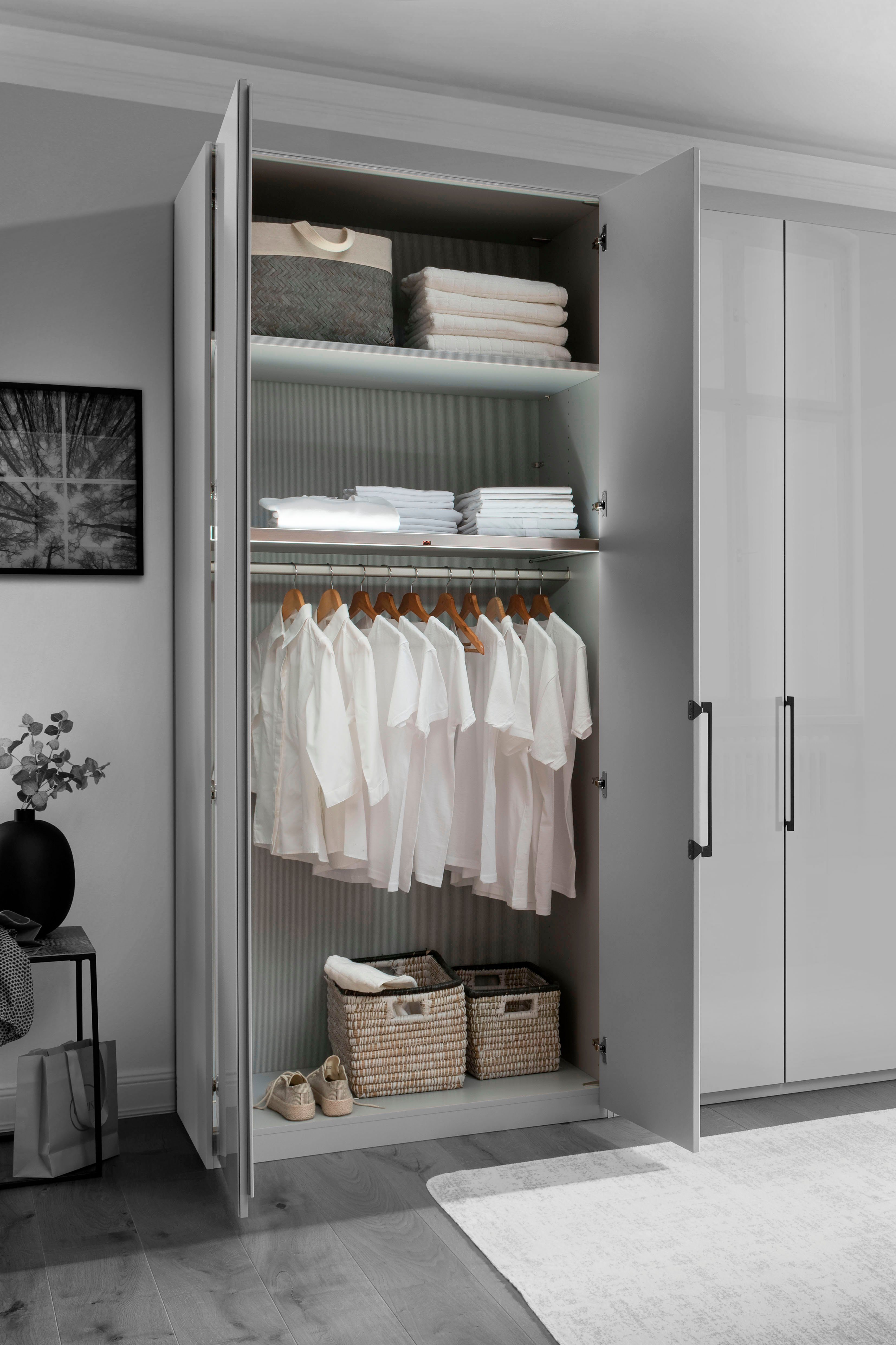 WIEMANN Draaideurkast Monaco, made in Germany, chic glazen front, in verschillende kleuren,