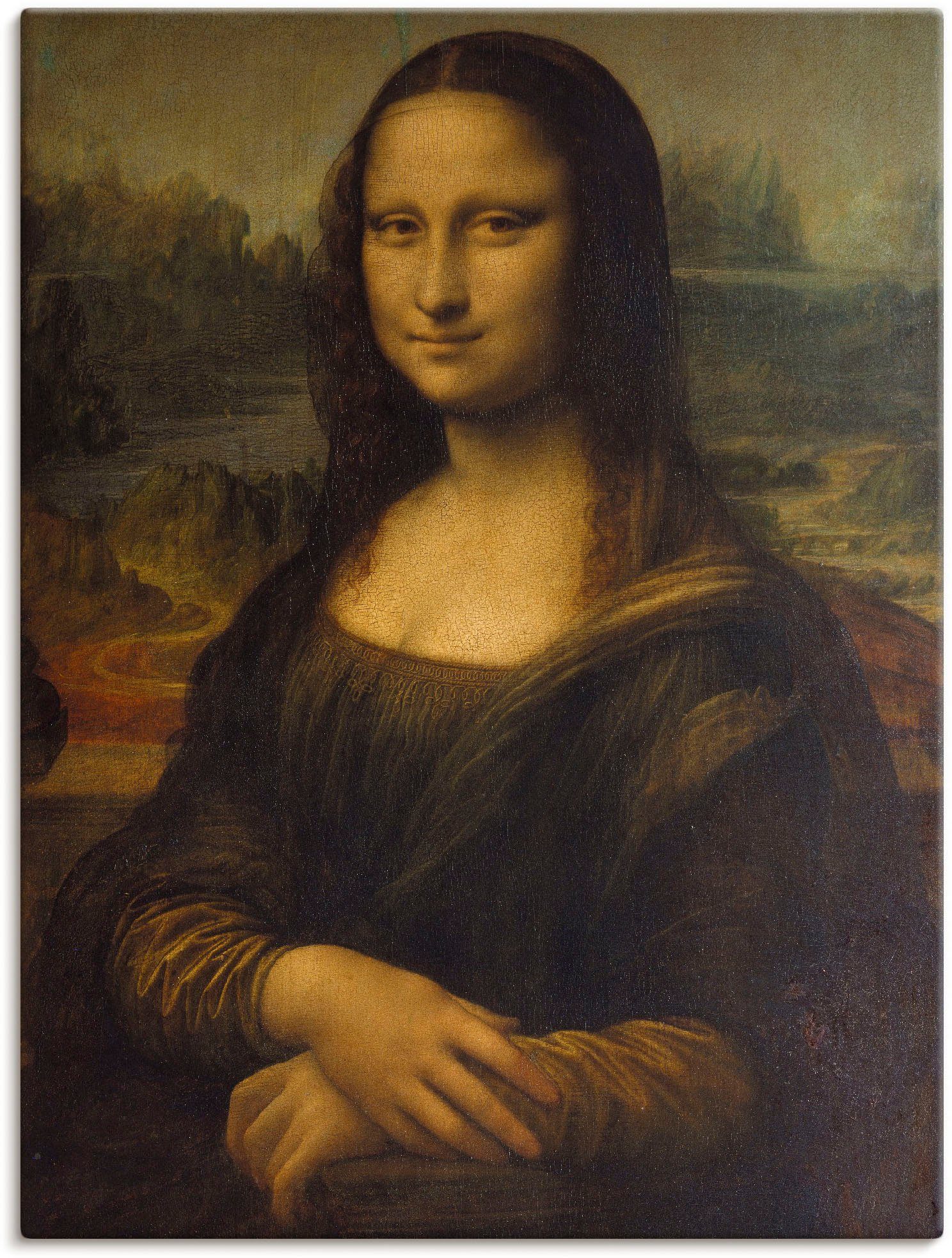 Artland Artprint Mona Lisa. Omstreeks 1503 als artprint op linnen, poster in verschillende formaten maten