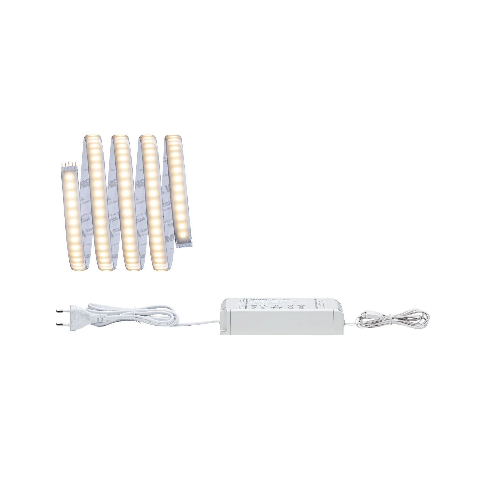 Paulmann Led-strepen MaxLED 1000 Basisset 1,5m 20W 230/24V 60VA zilverkleur kunststof (1 stuk)