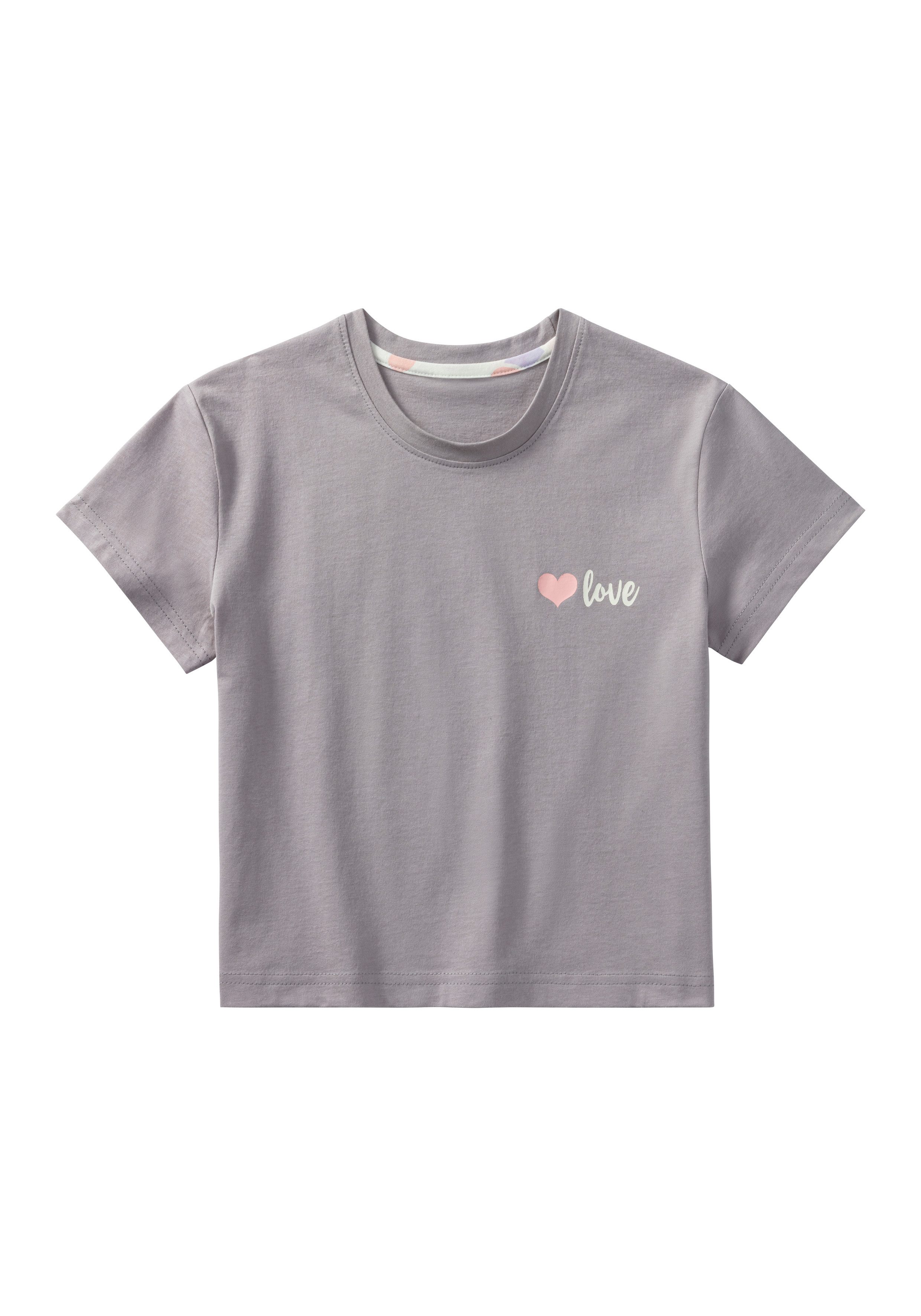 Petite fleur Pyjama Pyjama met broek in hartjes allover print (2-delig, 1 stuk)