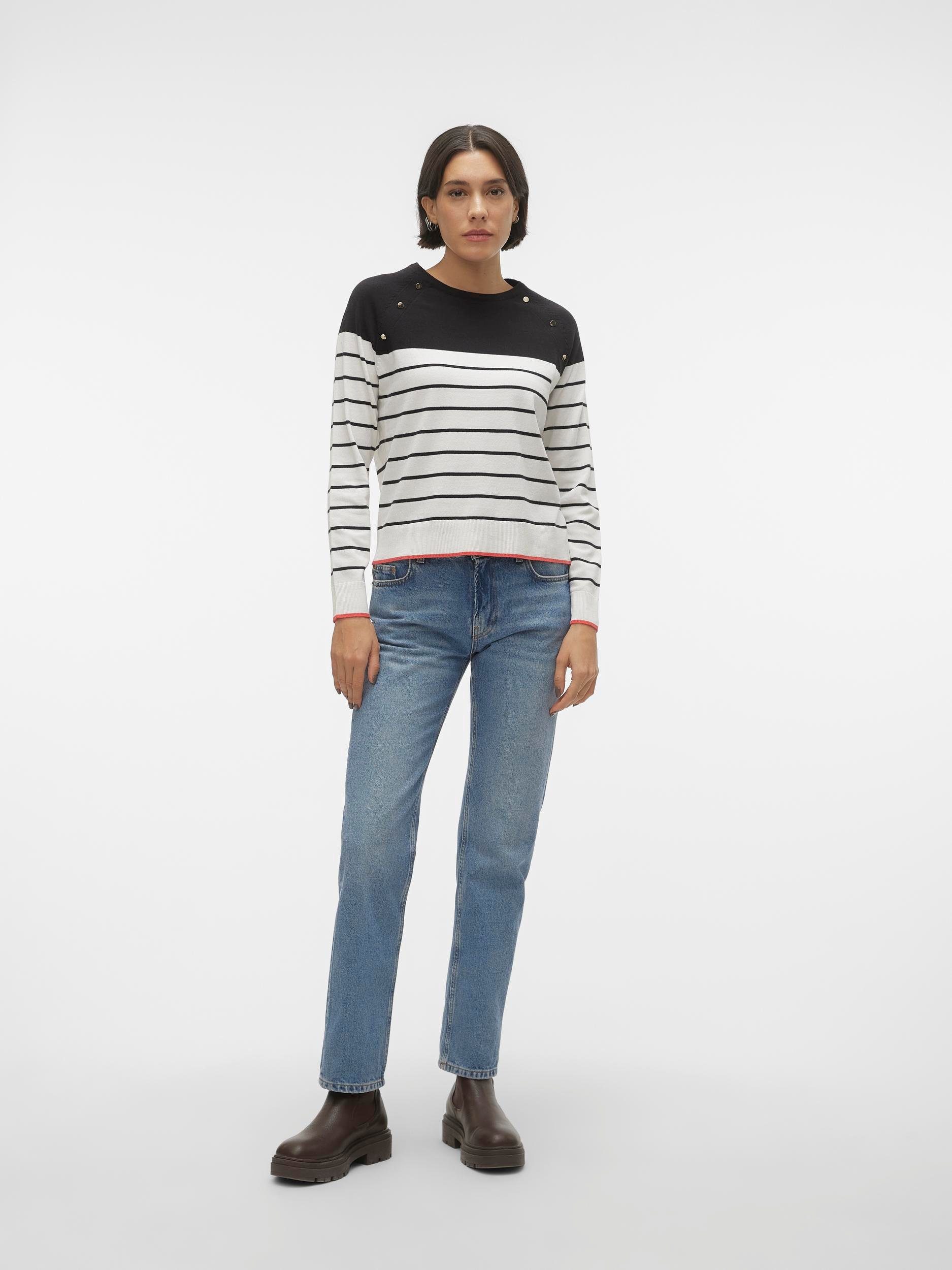 Vero Moda Gebreide trui VMALMA LS O-NECK RAGLAN PULLOVER BOO