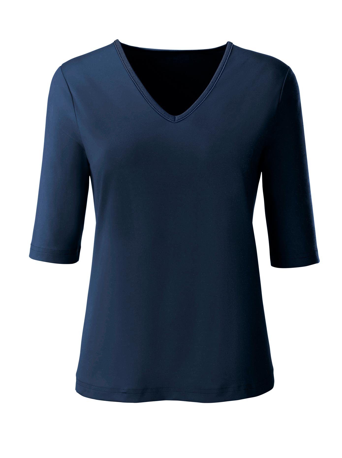 Casual Looks Shirt met V-hals Shirt (1-delig)
