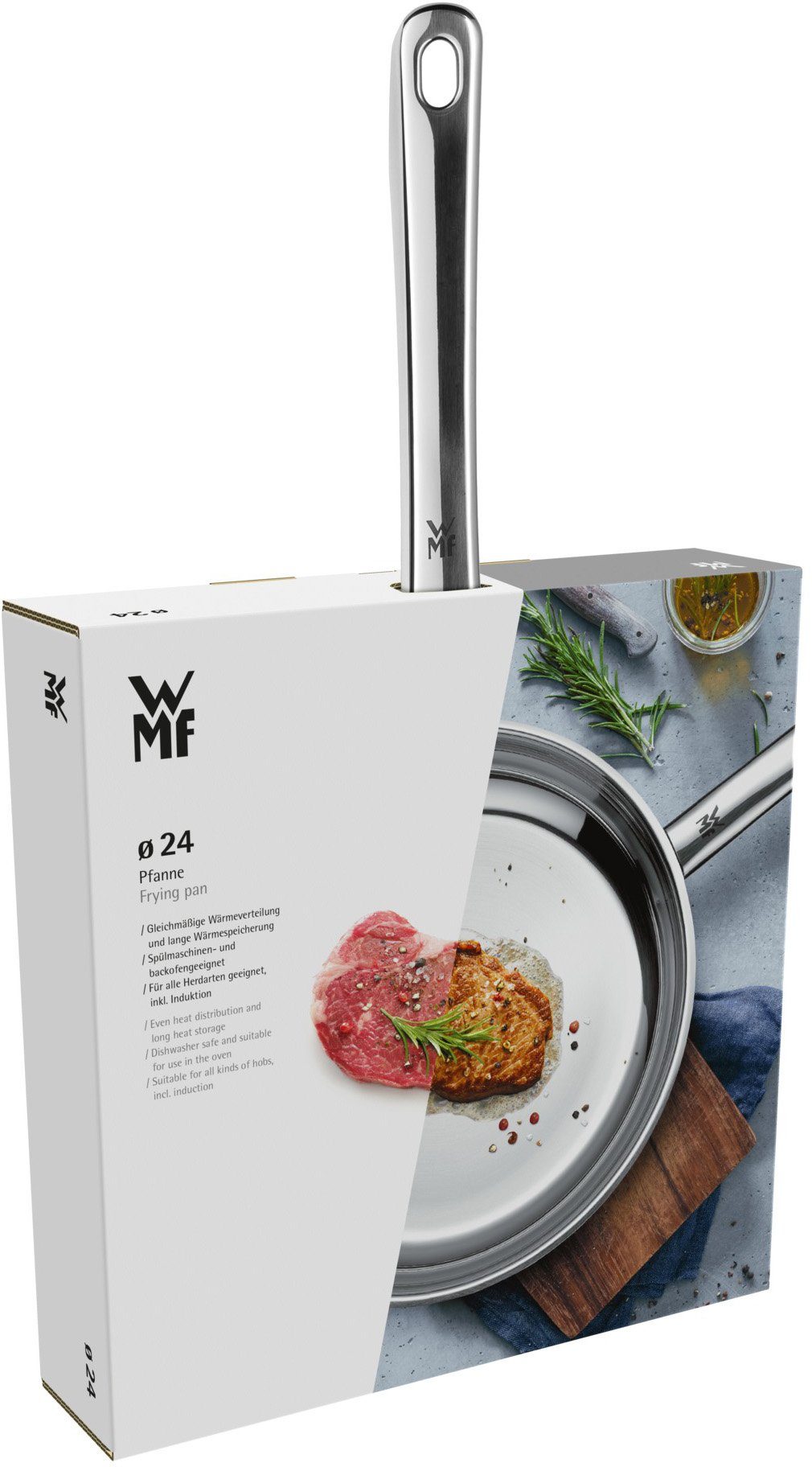 WMF Koekenpan Profi inductie, ongecoat, ideaal voor het snel aanbraden (1-delig)