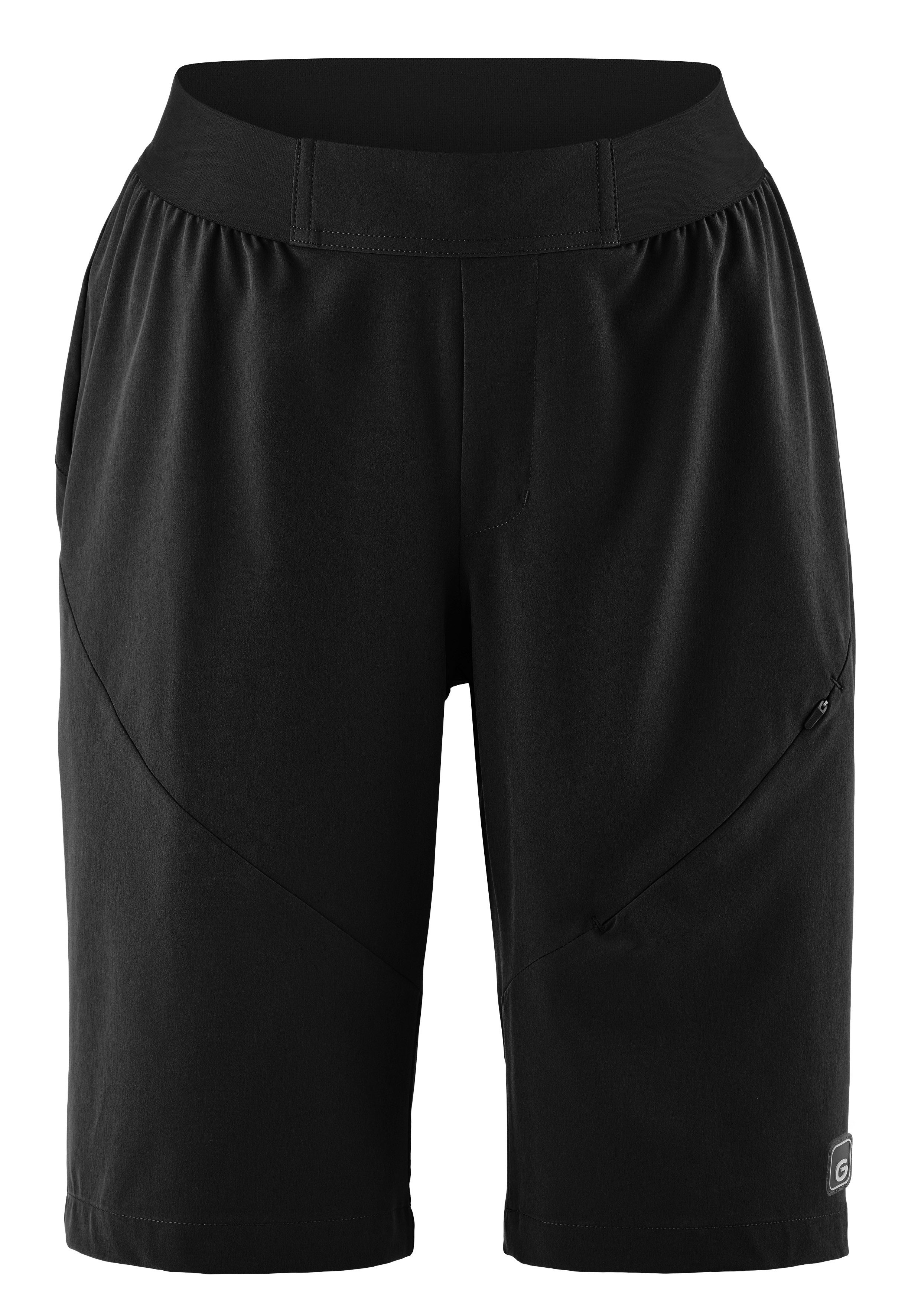 Gonso Fietsbroek SIMPLITA Dames bike-shorts, lichte fietspants met elastische band en ritszak dames broeken maat 38 zwart