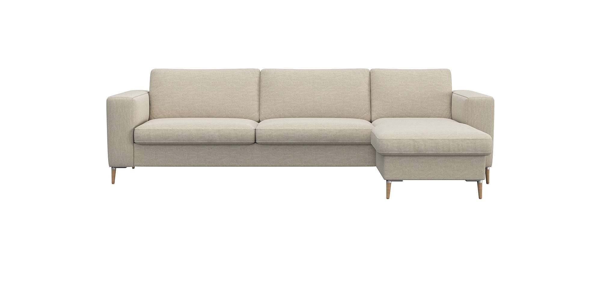 FLEXLUX Hoekbank Fiore, super zitcomfort door koudschuim in de zitting, L-vorm wit, hoekbanken