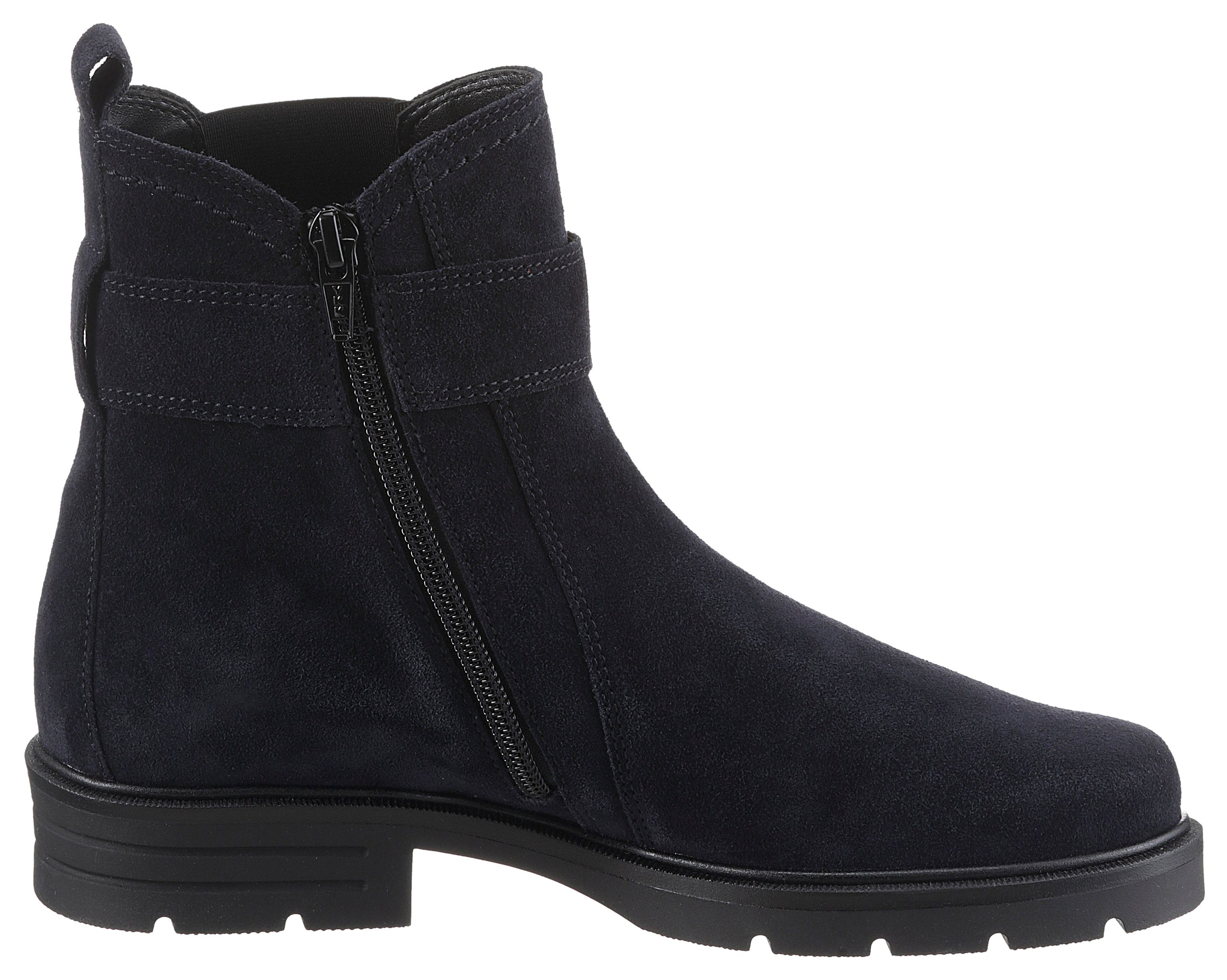Gabor Chelsea-boots blokhak, herfstmode, enkellaars met decoratieve ketting aan de schacht