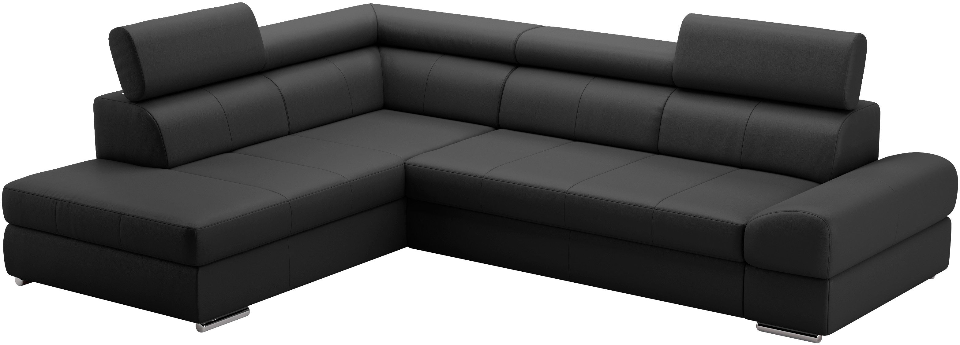 sit&more Hoekbank Broadway L-vorm met verstelbare hoofdsteunen, naar keuze met slaapfunctie
