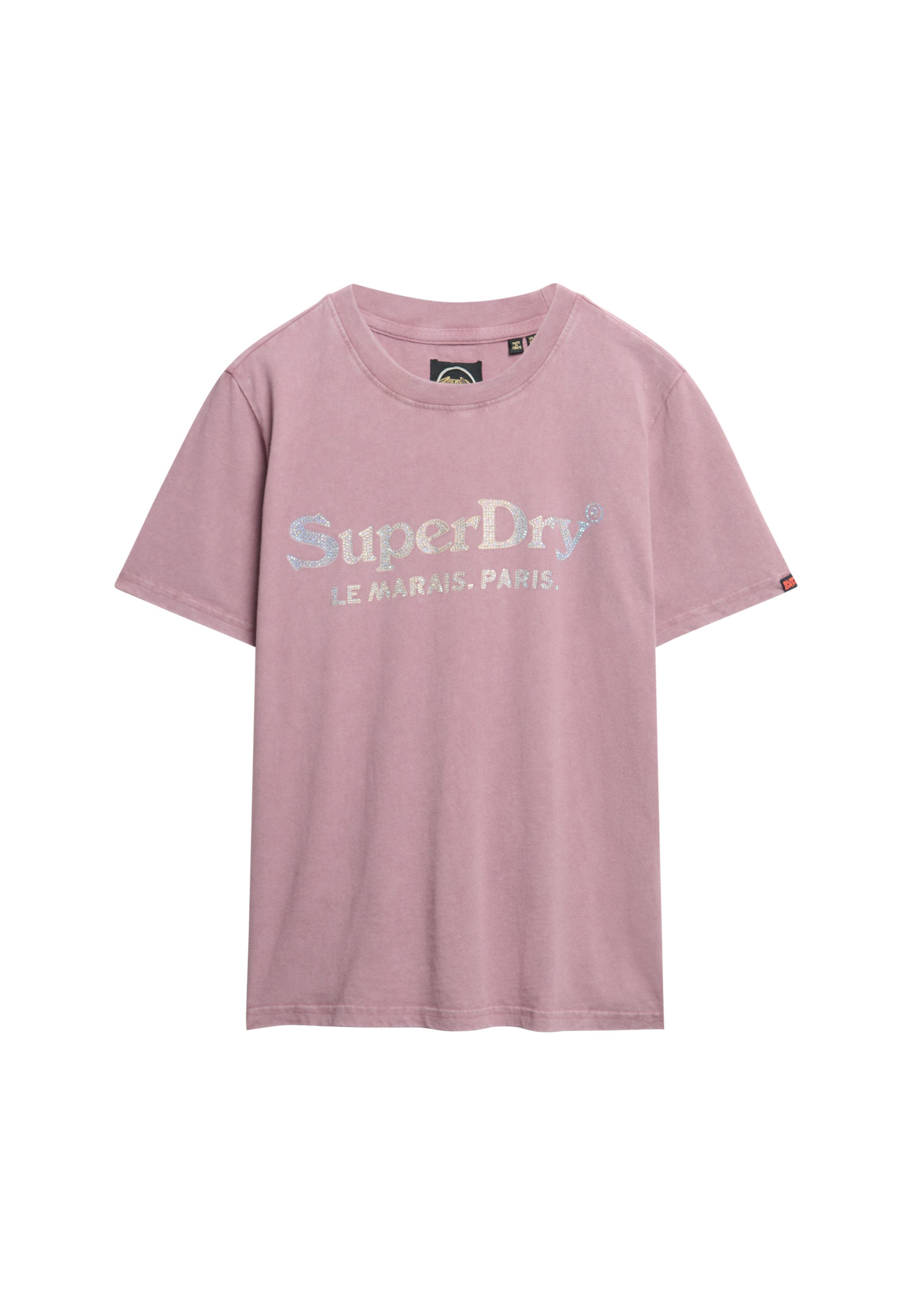 Superdry Shirt met korte mouwen VENUE METALLIC RELAXED TEE