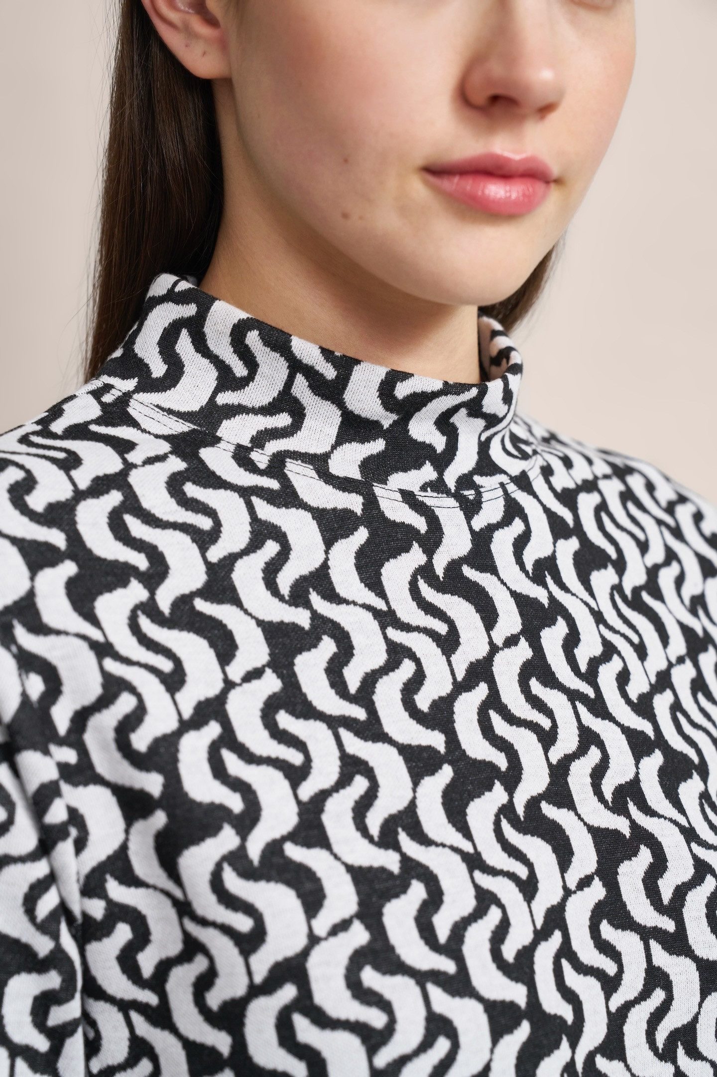 Bugatti Shirt met lange mouwen met grafische patronen