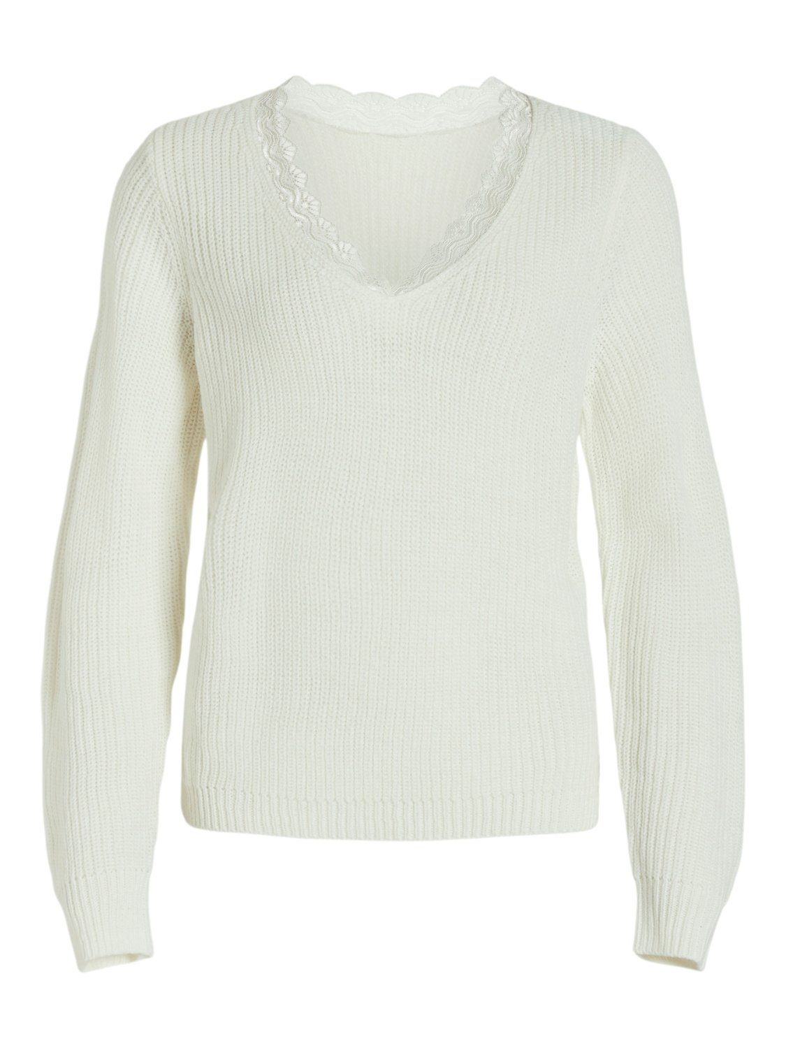 Vila Trui met V-hals VILOU REV V-NECK L/S LACE KNIT TOP -NOOS
