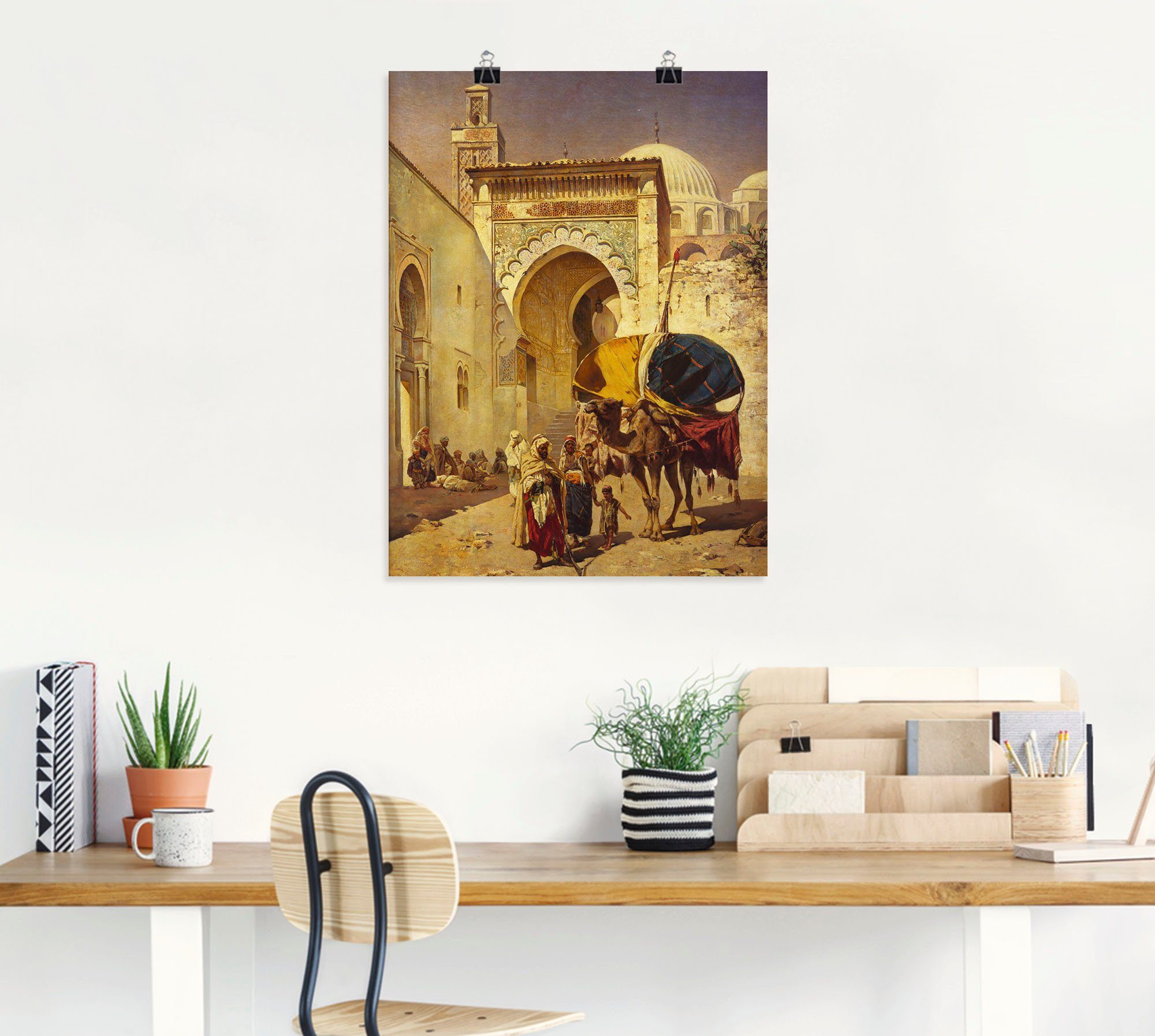 Artland Artprint Een Arabisch straattafereeltje. als artprint op linnen, poster, muursticker in verschillende maten