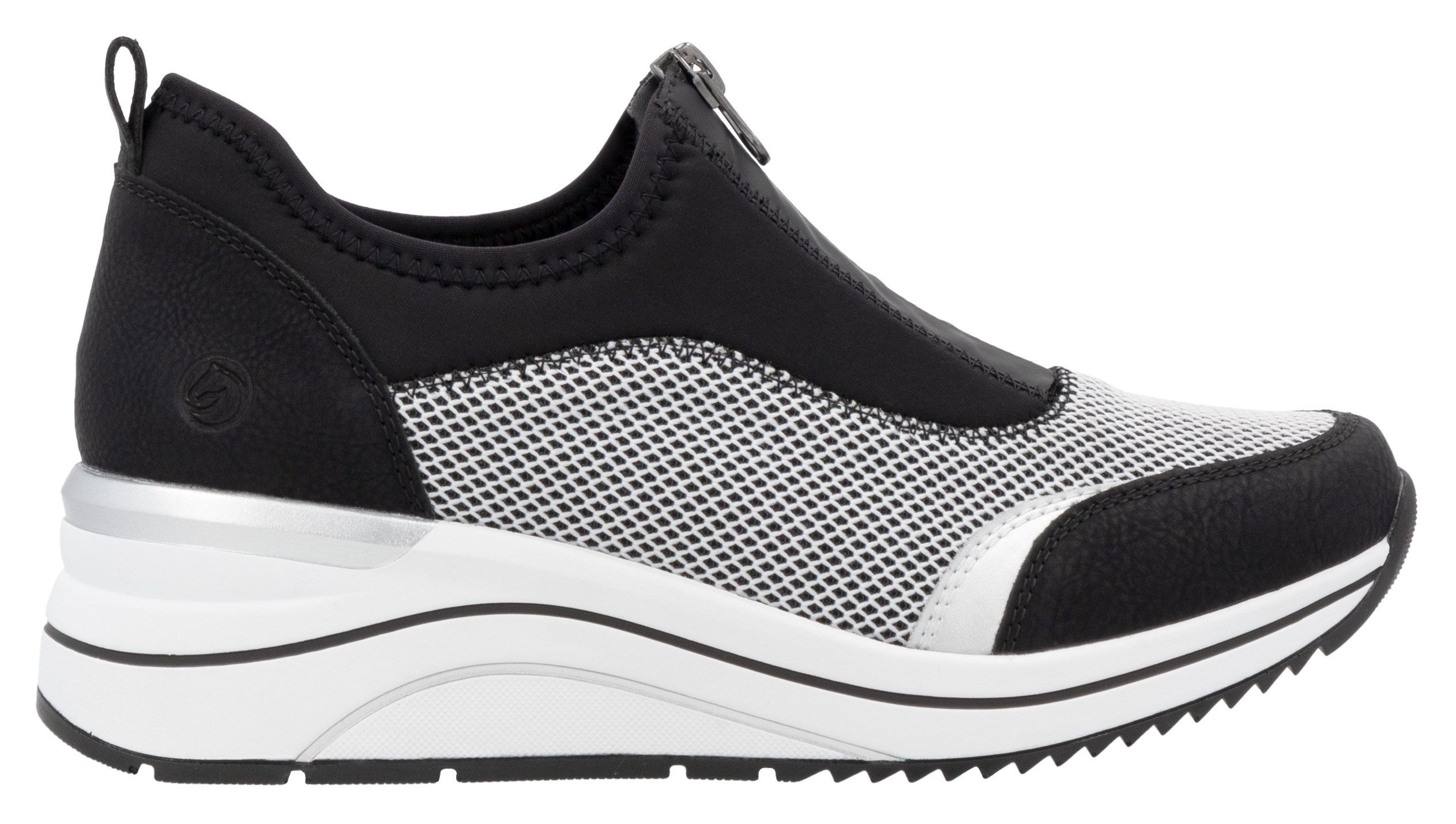 Remonte Slip-on sneakers , vrijetijdsschoen, lage schoen, slipper in vegan verwerking